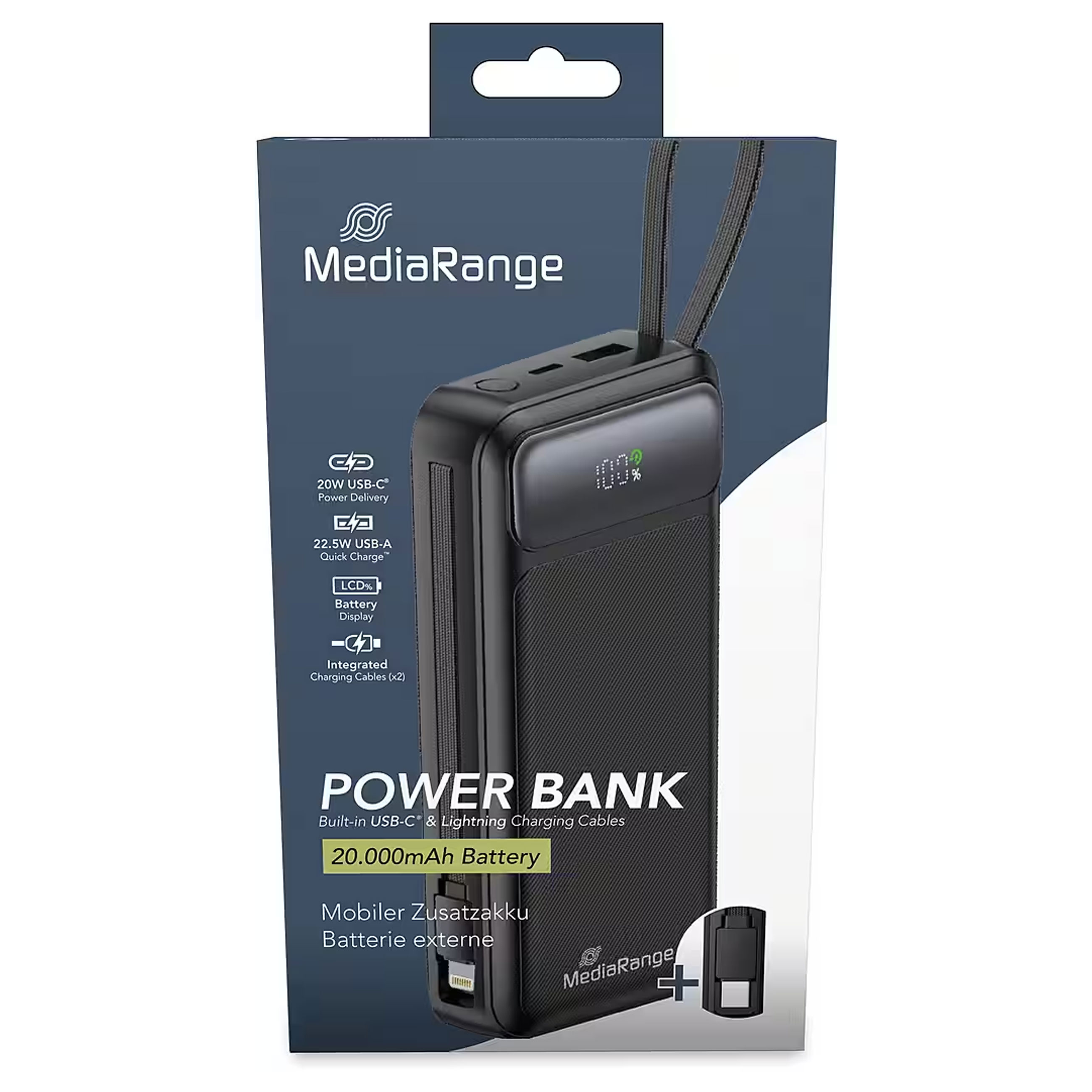 MediaRange Mobile Charger 20000mAh - Powerbank