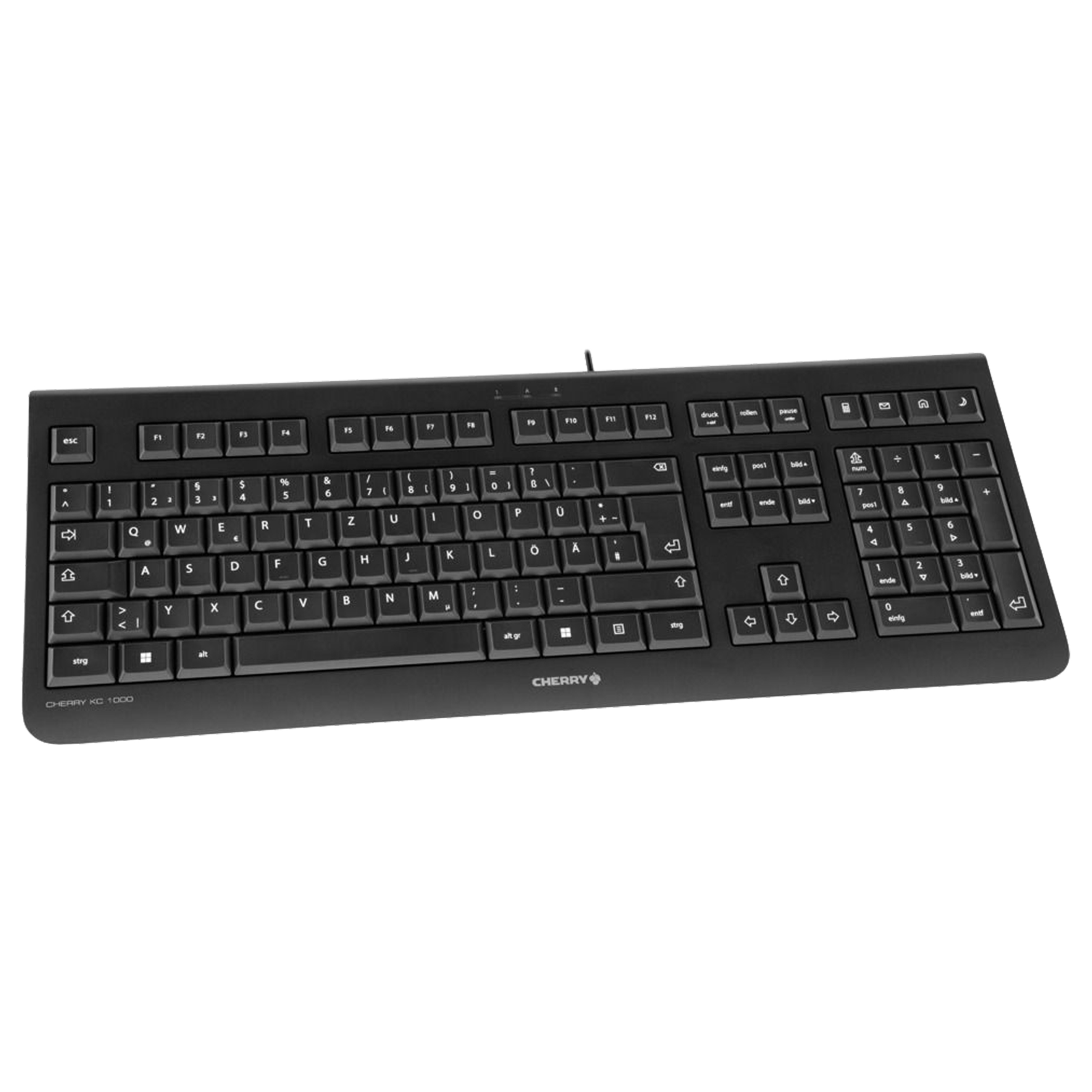 CHERRY KC 1000, Kabelgebundene Tastatur, Schwarz, USB (QWERTZ - DE)