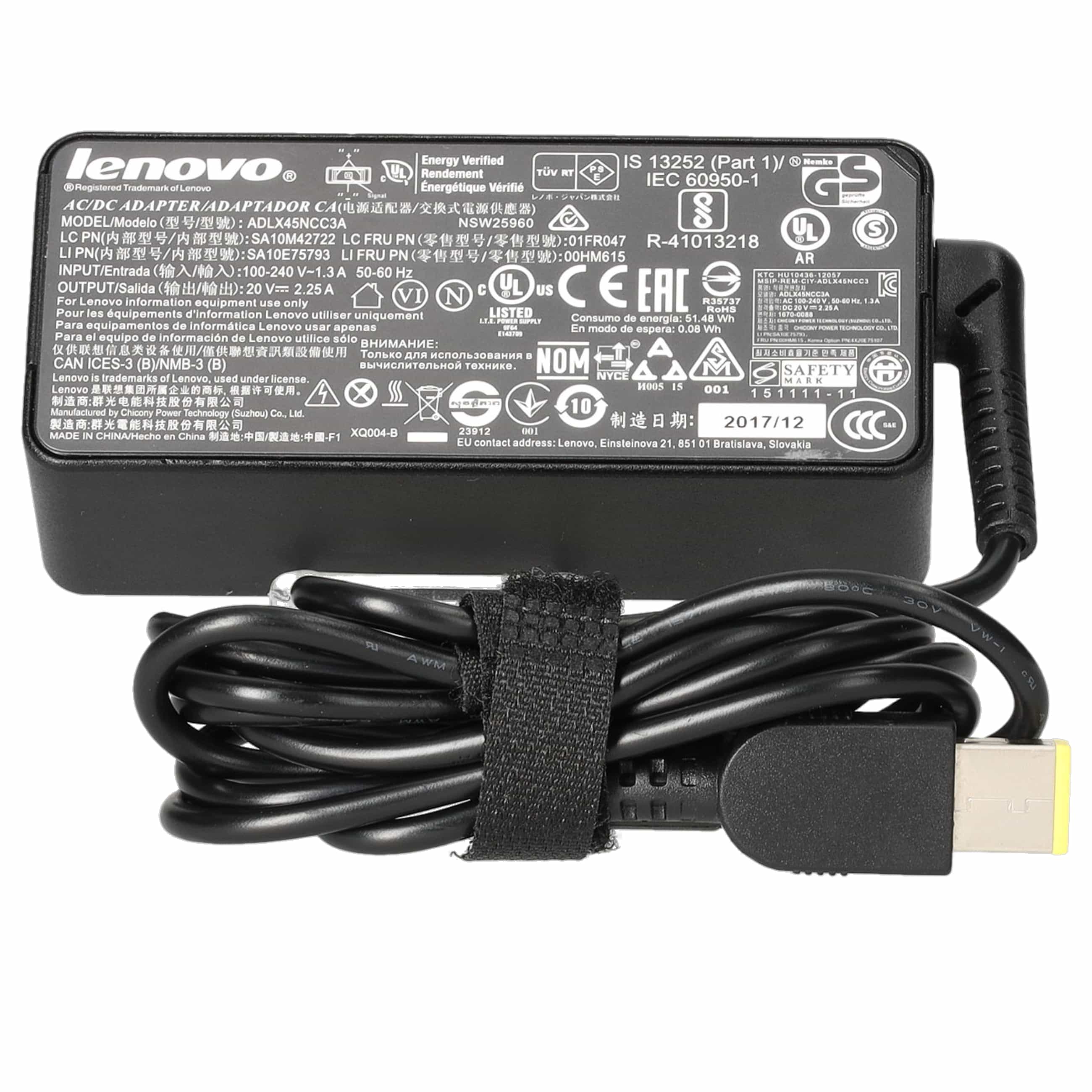 Lenovo ThinkPad AC Adapter 0B47036 (Slim Tip) 45 Watt - Notebook Netzteil