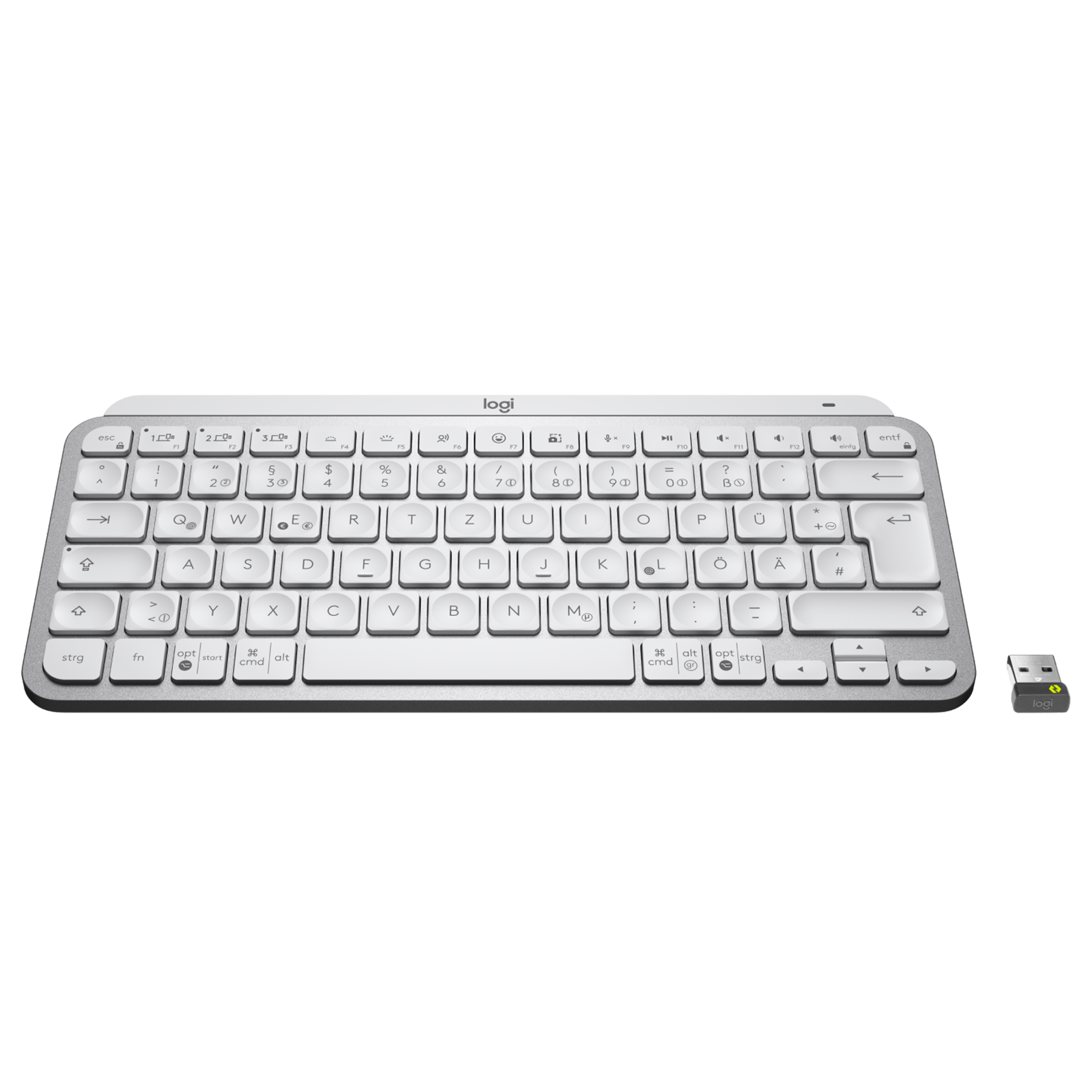 Logitech MX Keys Mini - kabellose Tastatur - Hellgrau - Neu