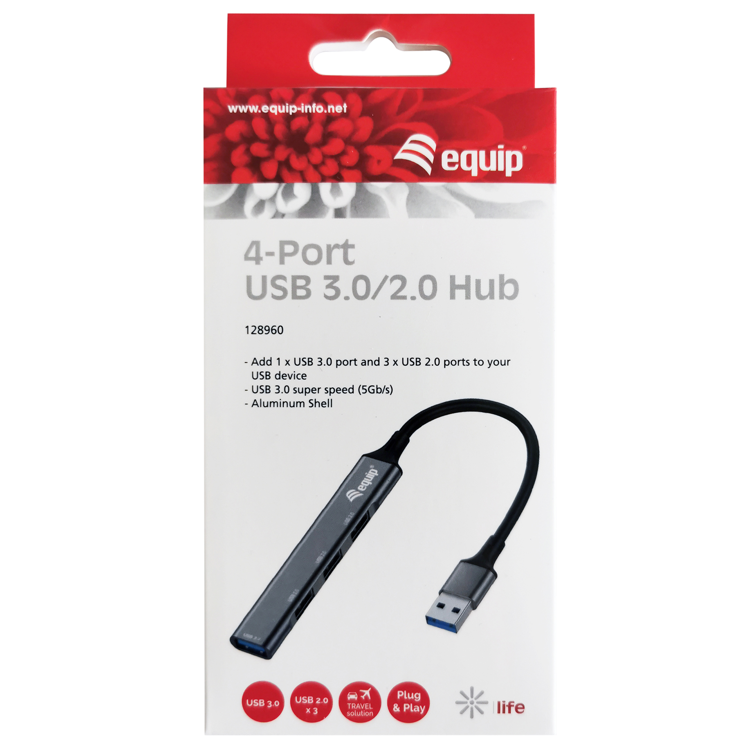 Equip 4-Port USB 3.0 - USB HubNeuware -