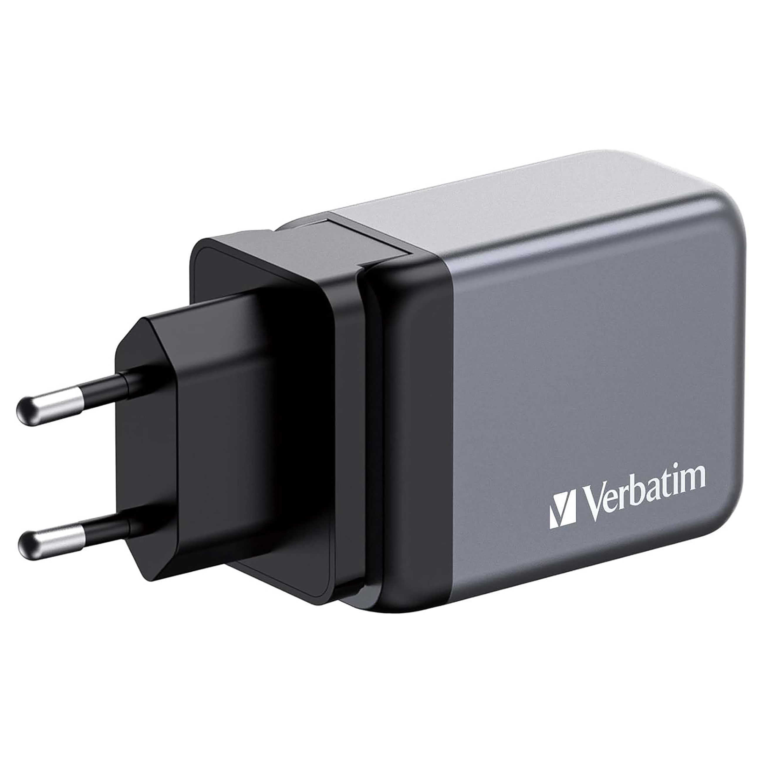 Verbatim GaN Charger 65 Watt für Laptops, Tablets, Smartphones - 3-in-1 Schnellladegerät inkl. EU-, UK-, USA-Anschluss