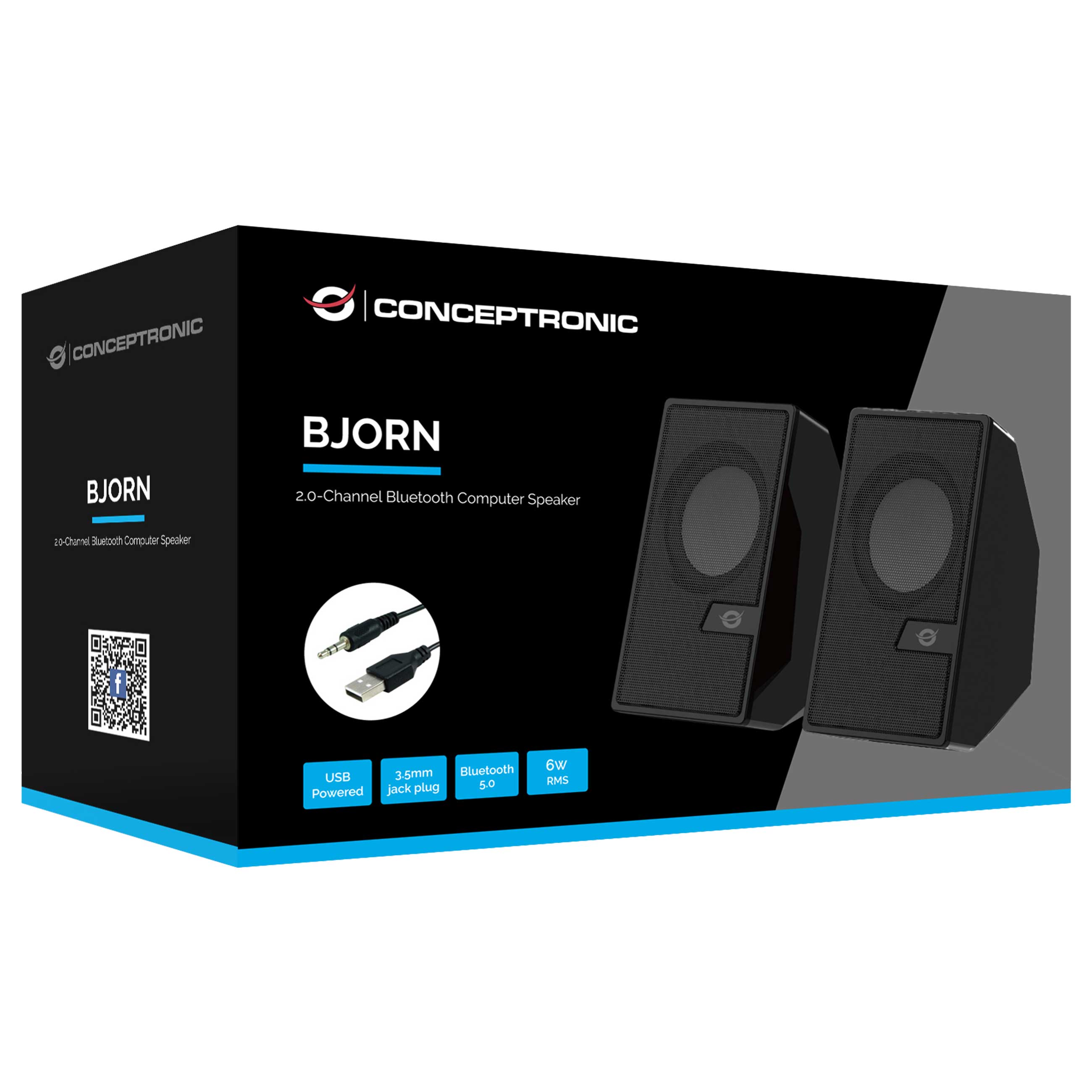 Conceptronic BJORN02B - PC Lautsprecher mit Bluetooth