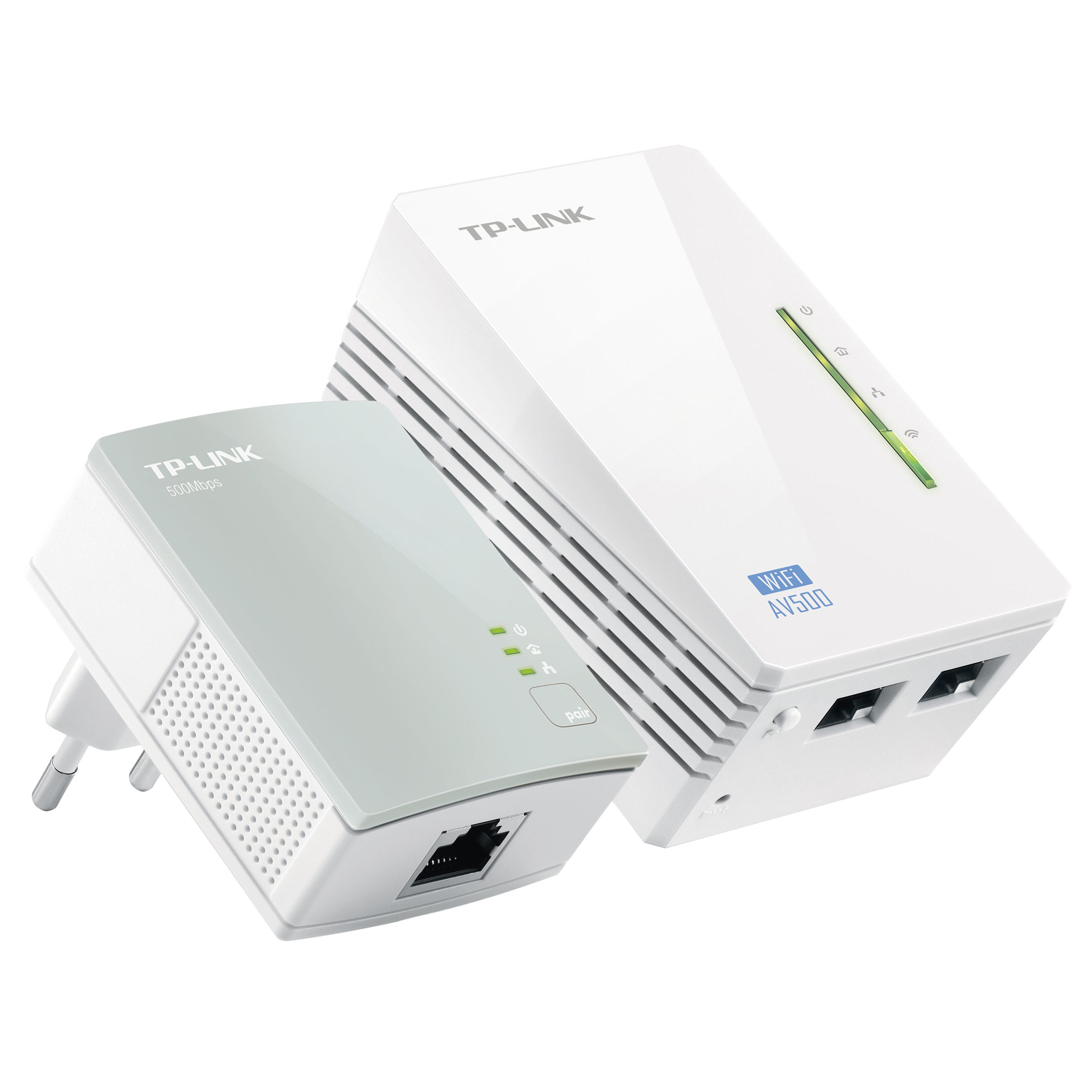 tp-link TL-WPA4220KIT Netzwerk-Adapter, AV600, 300 Mbit/s WLAN / Fast-Ethernet-LAN, Wi-Fi Clone