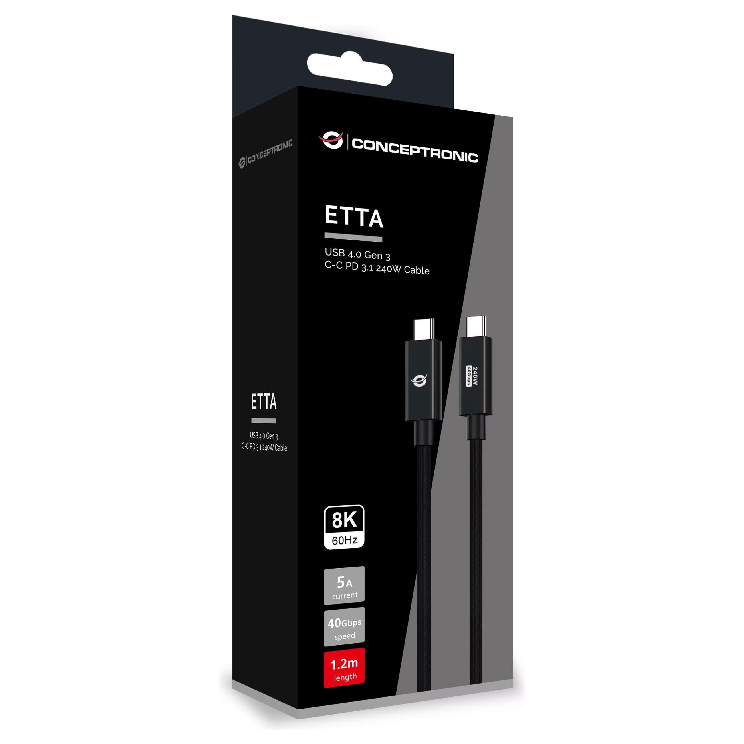 Conceptronic 8K@60Hz USB-C 4.0 Gen 3 - Ladekabel