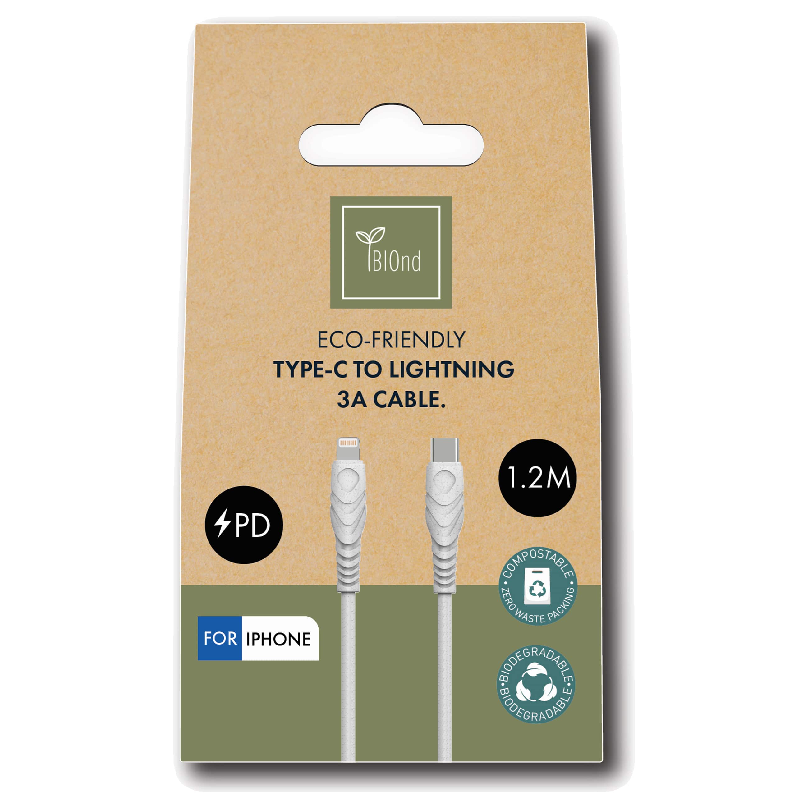 BIOnd USB-C auf Lightning - Ladekabel - Weiß - Neu