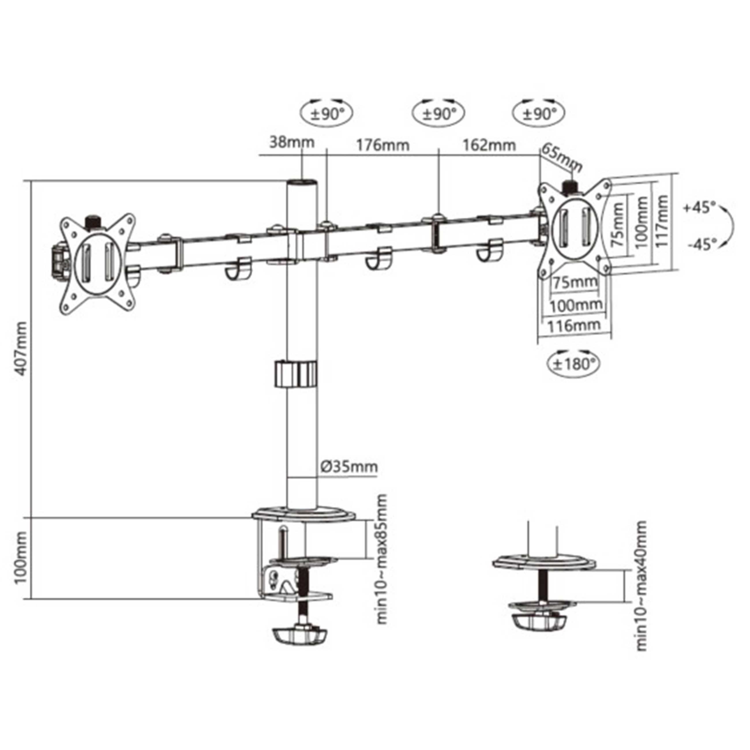 Equip 650157 Monitorhalterung - Monitorarm