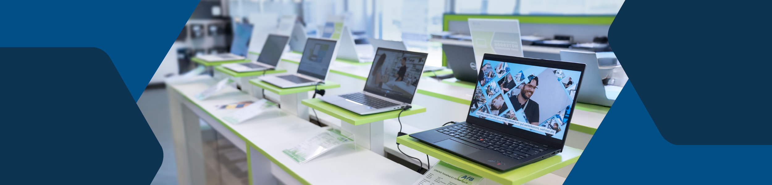 innenaufnahme mit notebooks vom shop in ettlingen