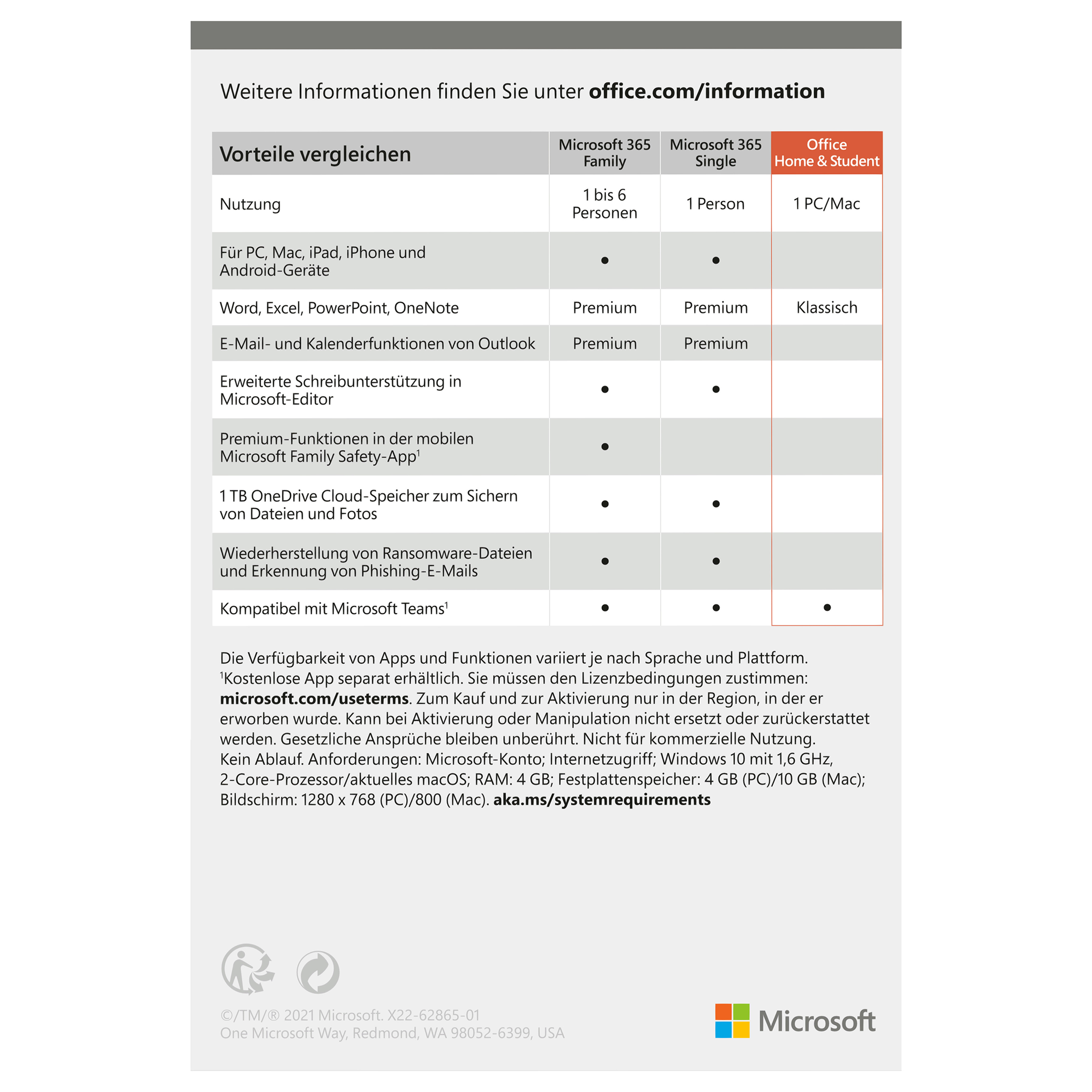 Microsoft Office 2021 Home and Student - Office Paket