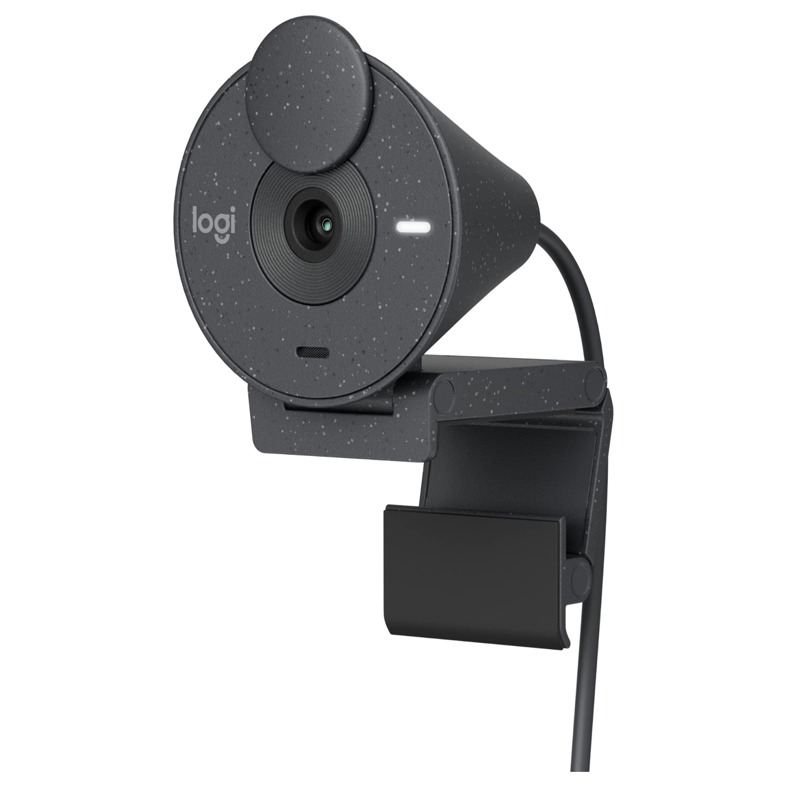Logitech Brio 300 Full HD Webcam - GRAPHITE, USB-C Anschluss, Integriertes Mikrofon, Abdeckblende, Monitor-/Notebook-Halterung