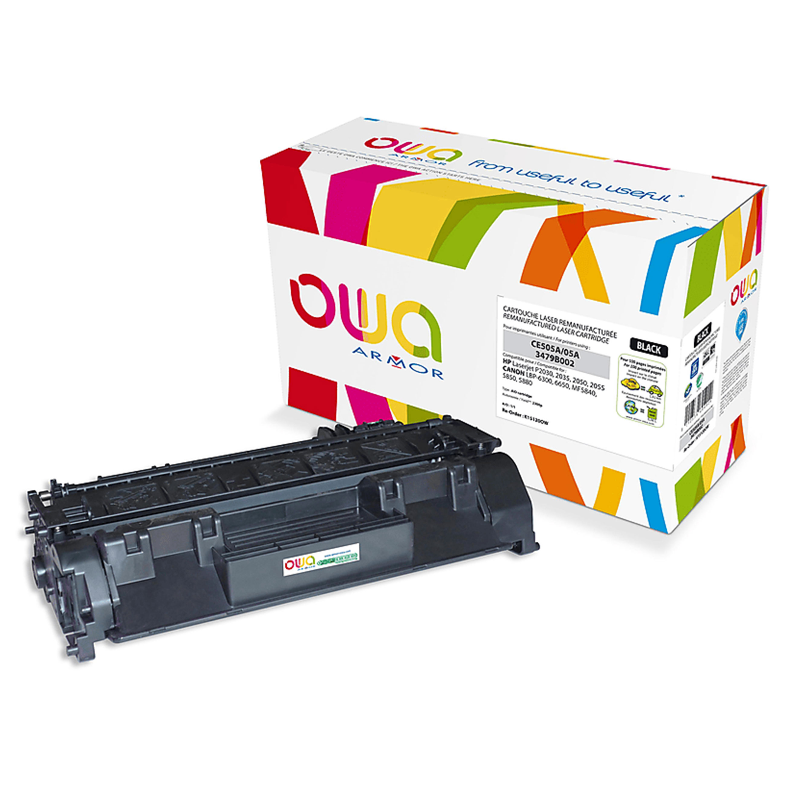 OWA K15120OW ERSETZT HP CE505A&CANON 3479B002719 - TonerkartuscheNeuware