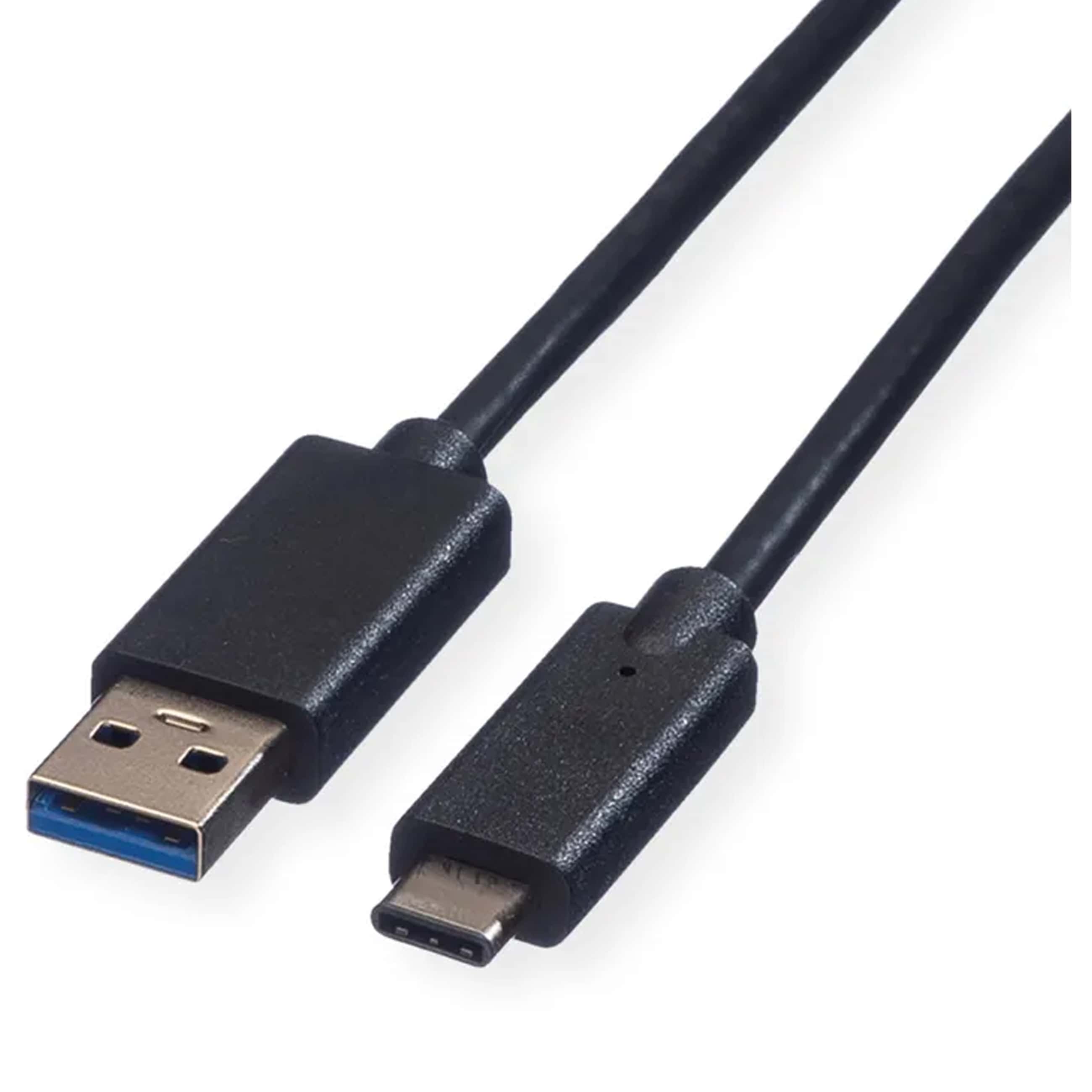 ROLINE USB-A auf USB-C - Ladekabel - Schwarz - Neu