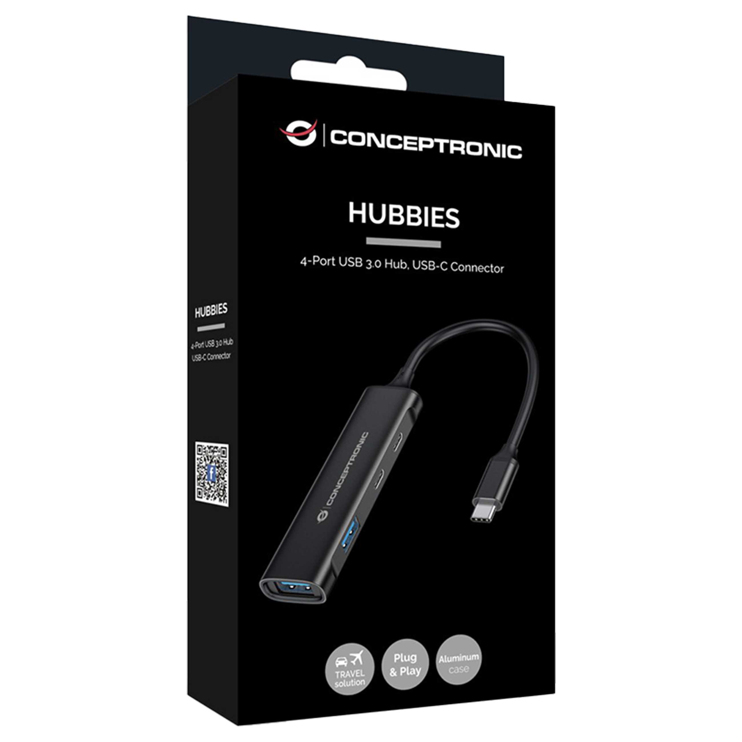 Conceptronic HUBBIES12B - USB-C Hub