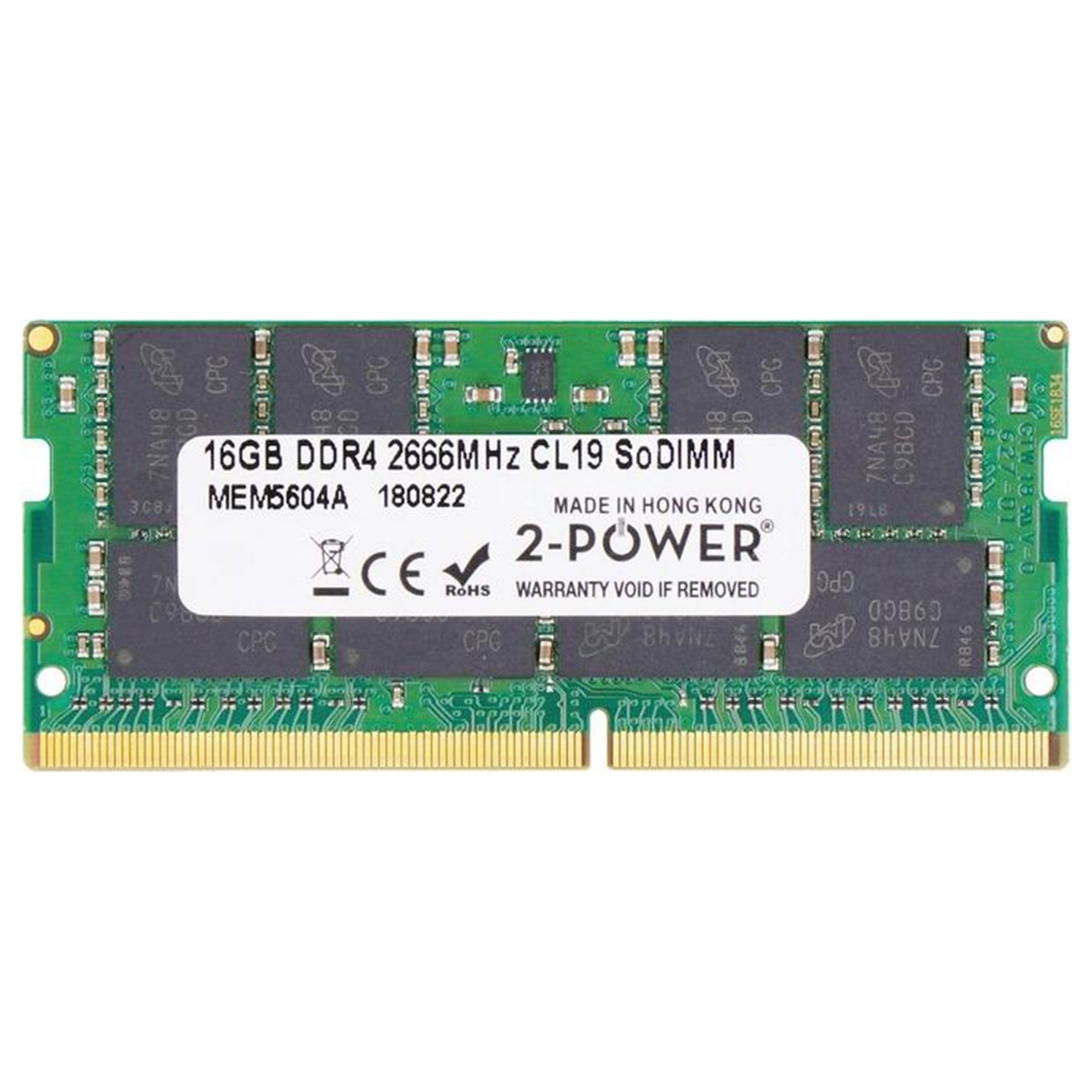 2-Power MEM5604S - DDR4 - 16GB - SO-DIMM - 2666MHz - CL19 - Arbeitsspeicher Neuware