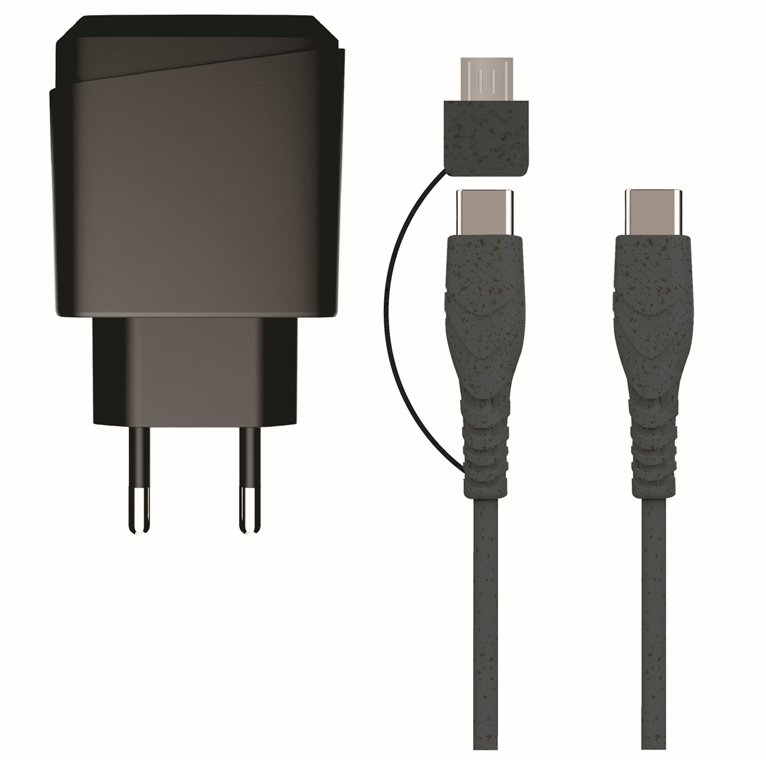 BIOnd Ladegerät inkl. Kabel für USB-C & Micro-USB