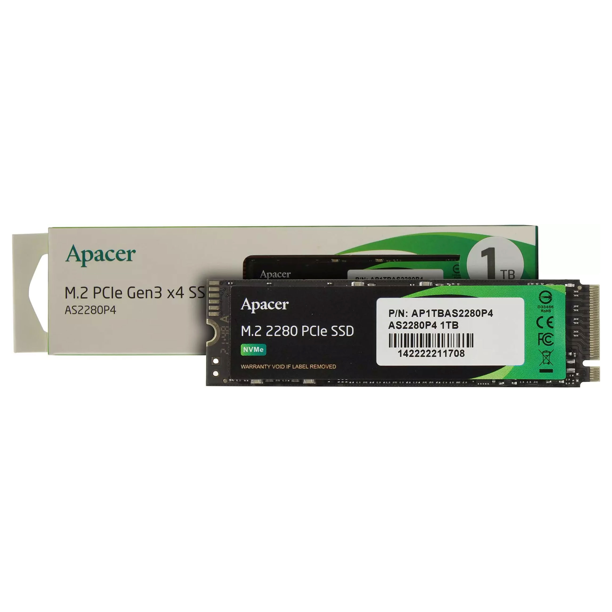 Apacer AS2280P4 - 1TB - M.2 - NVME 2280 - interne SSD-Festplatte
