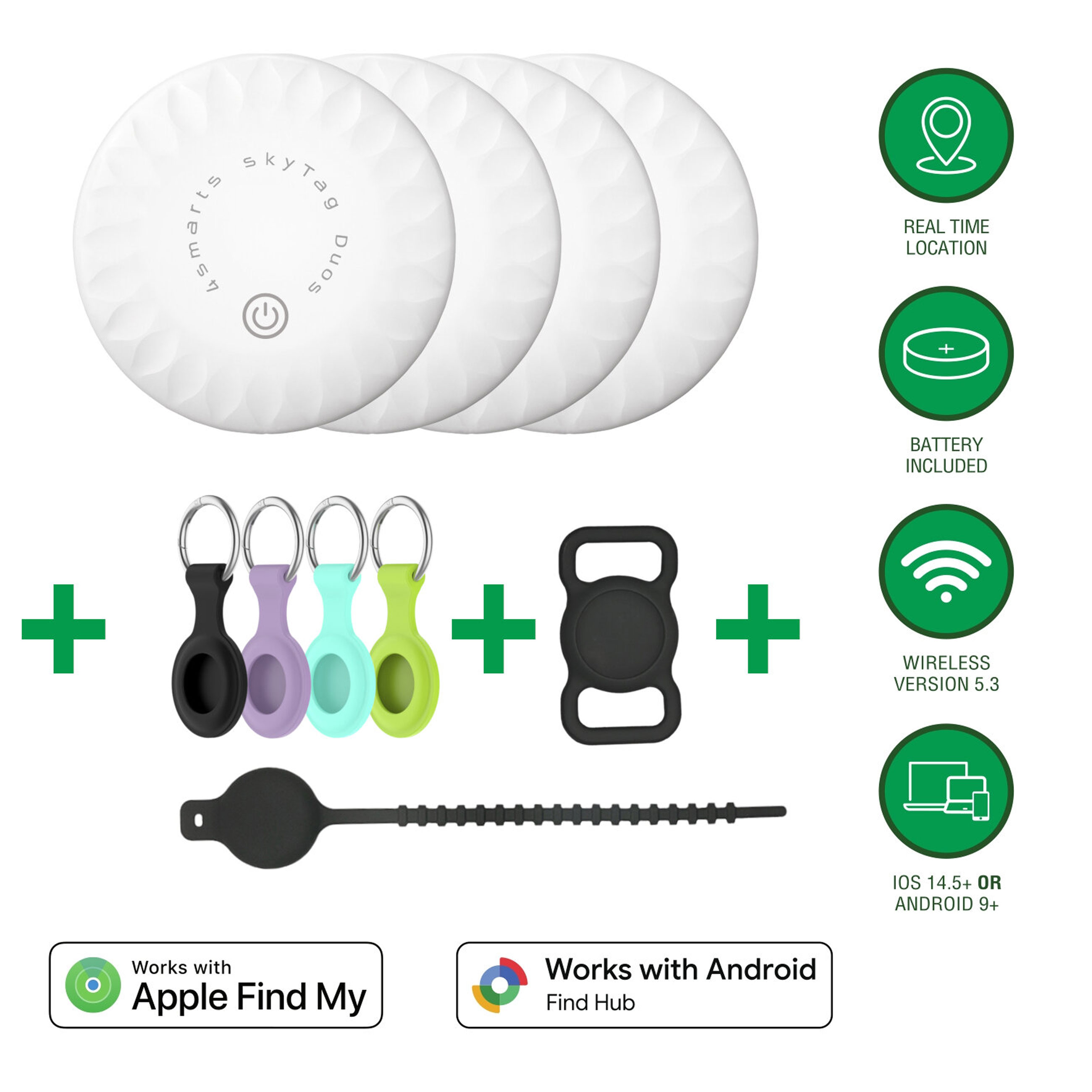 4smarts SkyTag Duos Standort Finder - Family-Set - TrackerNeuware