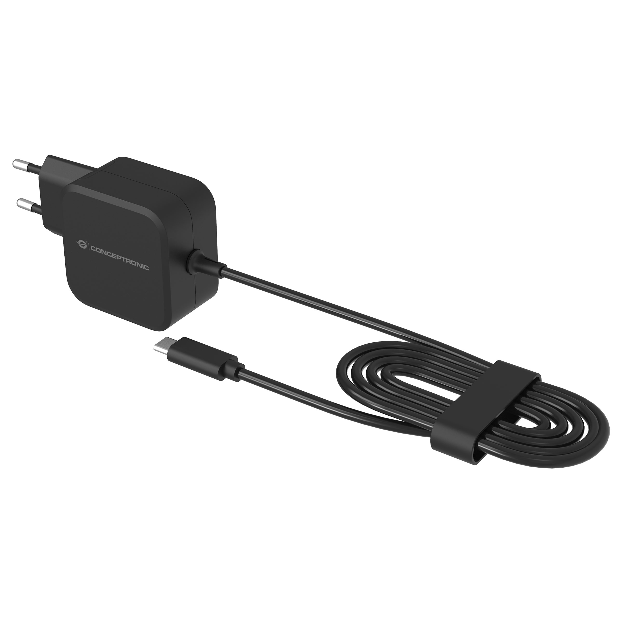 Conceptronic OZUL05BE - Ladegerät mit eingebautem USB-C-KabelNeuware