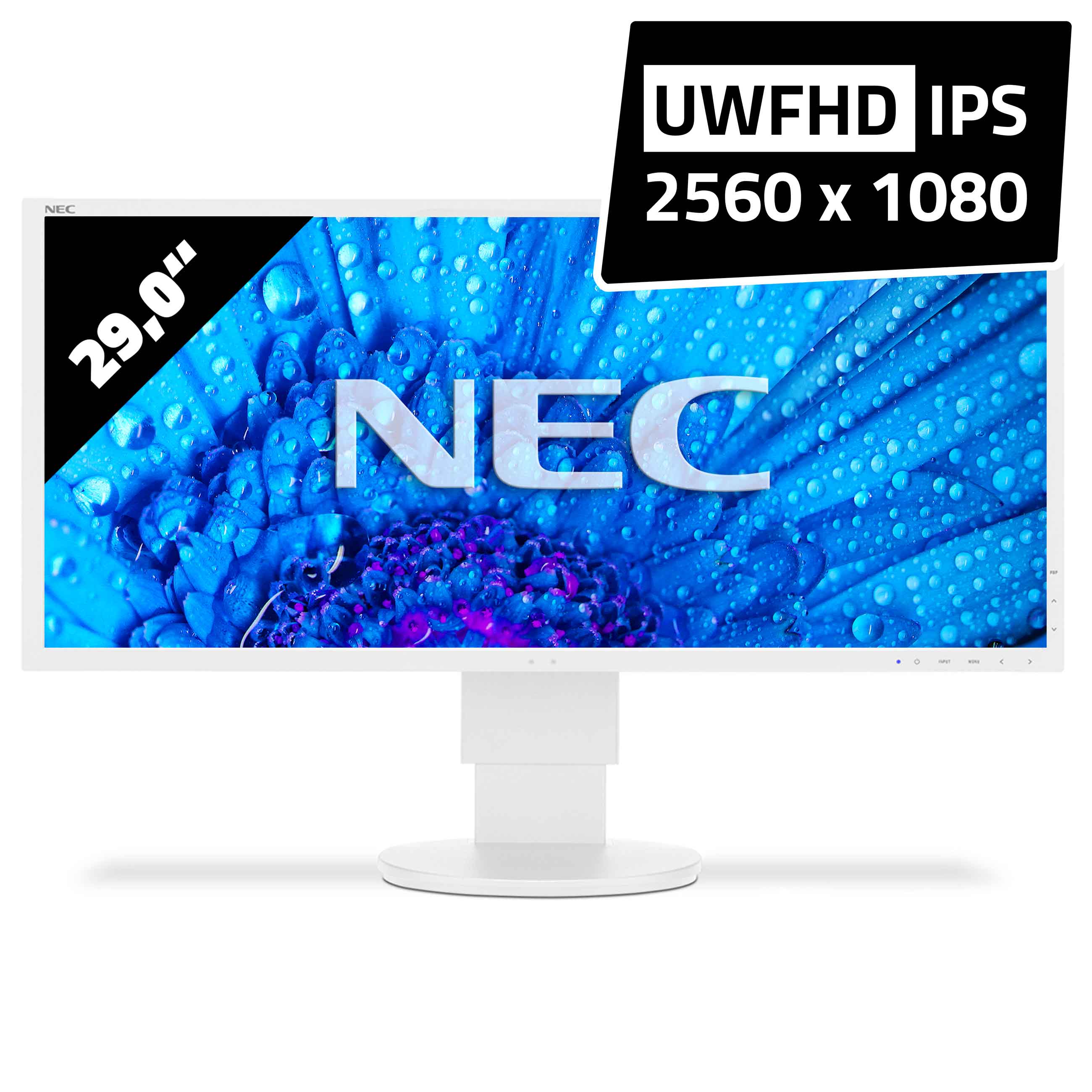 NEC MultiSync EA295WMi-WH - 2560 x 1080 - Ultra Wide FHDGut - AfB-refurbished