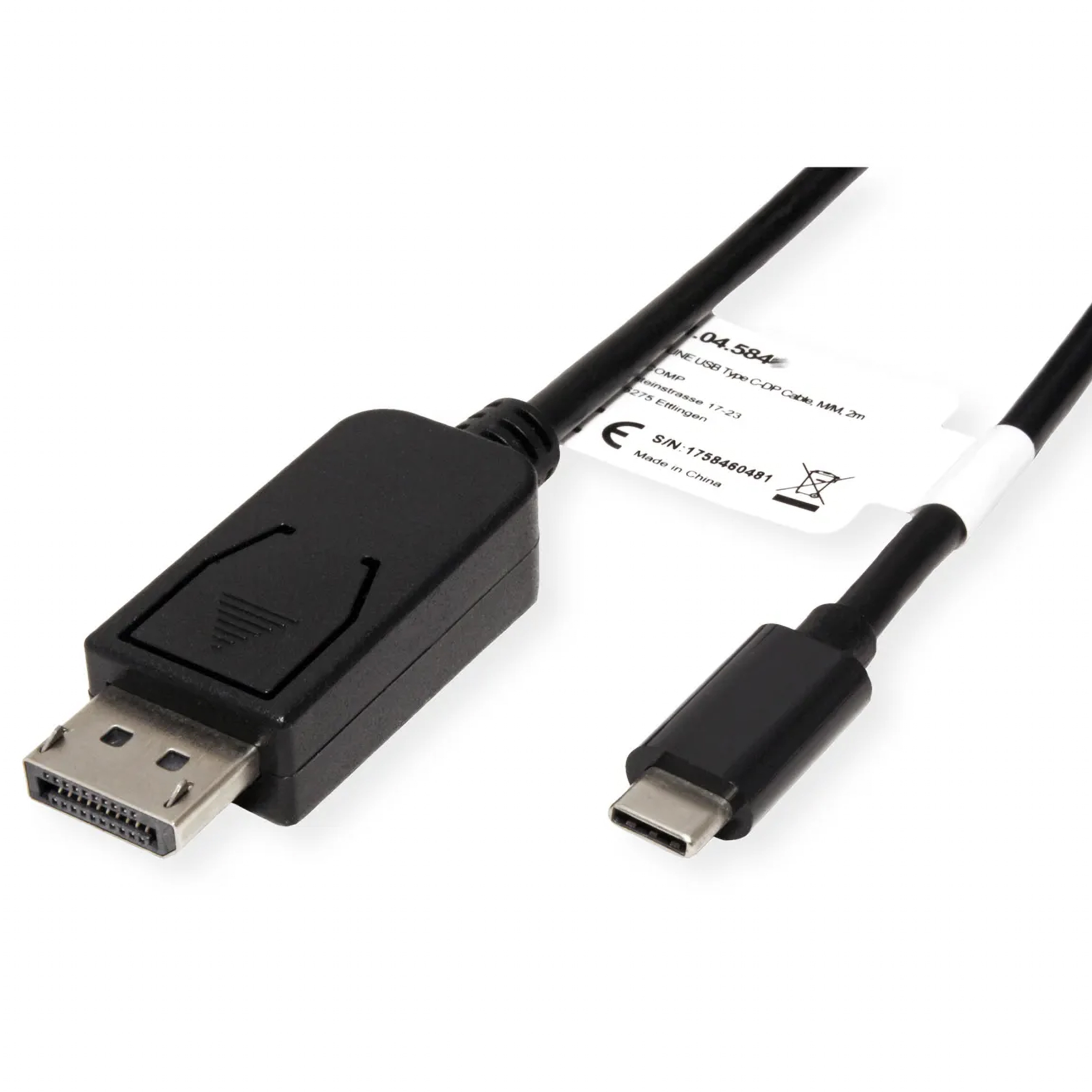 ROLINE 4K@60Hz USB-C auf DisplayPort - Videokabel