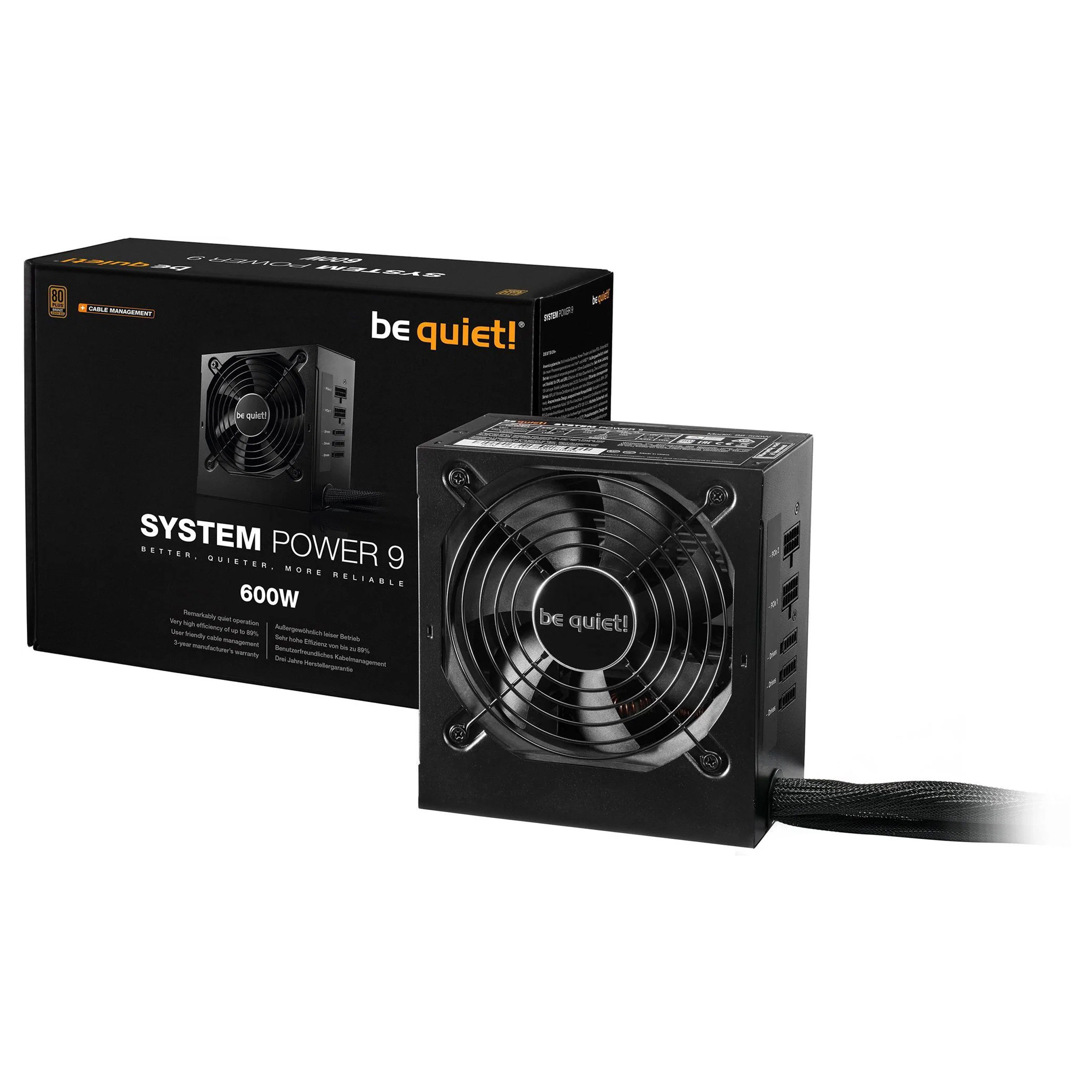 be quiet! System Power 9 CM 600W - PC-Netzteil