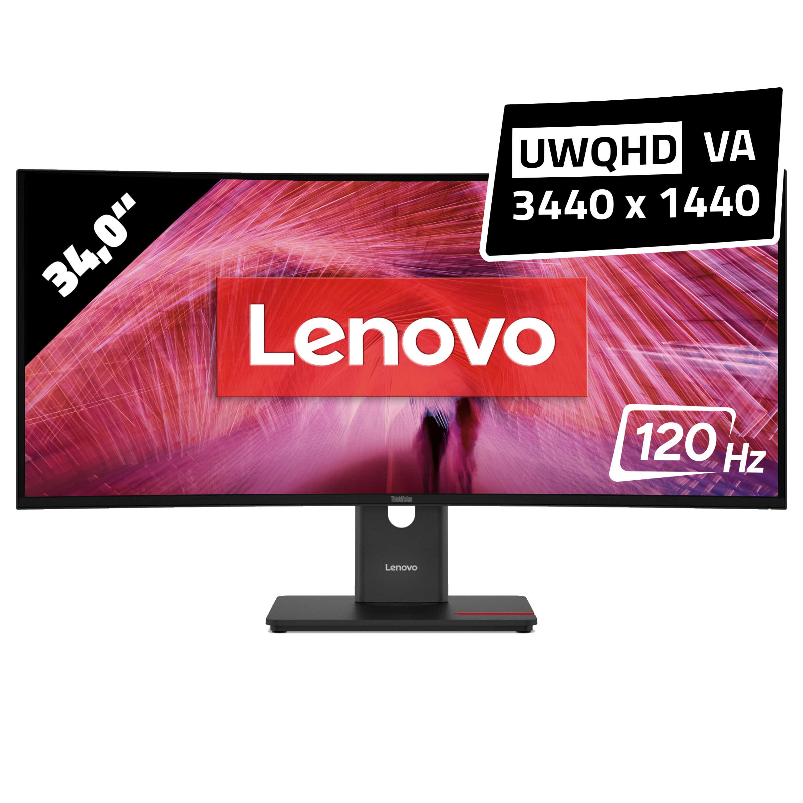 Lenovo ThinkVision T34WD-40 – 3440 x 1440 – UWQHDOVP geöffnet – geöffnet