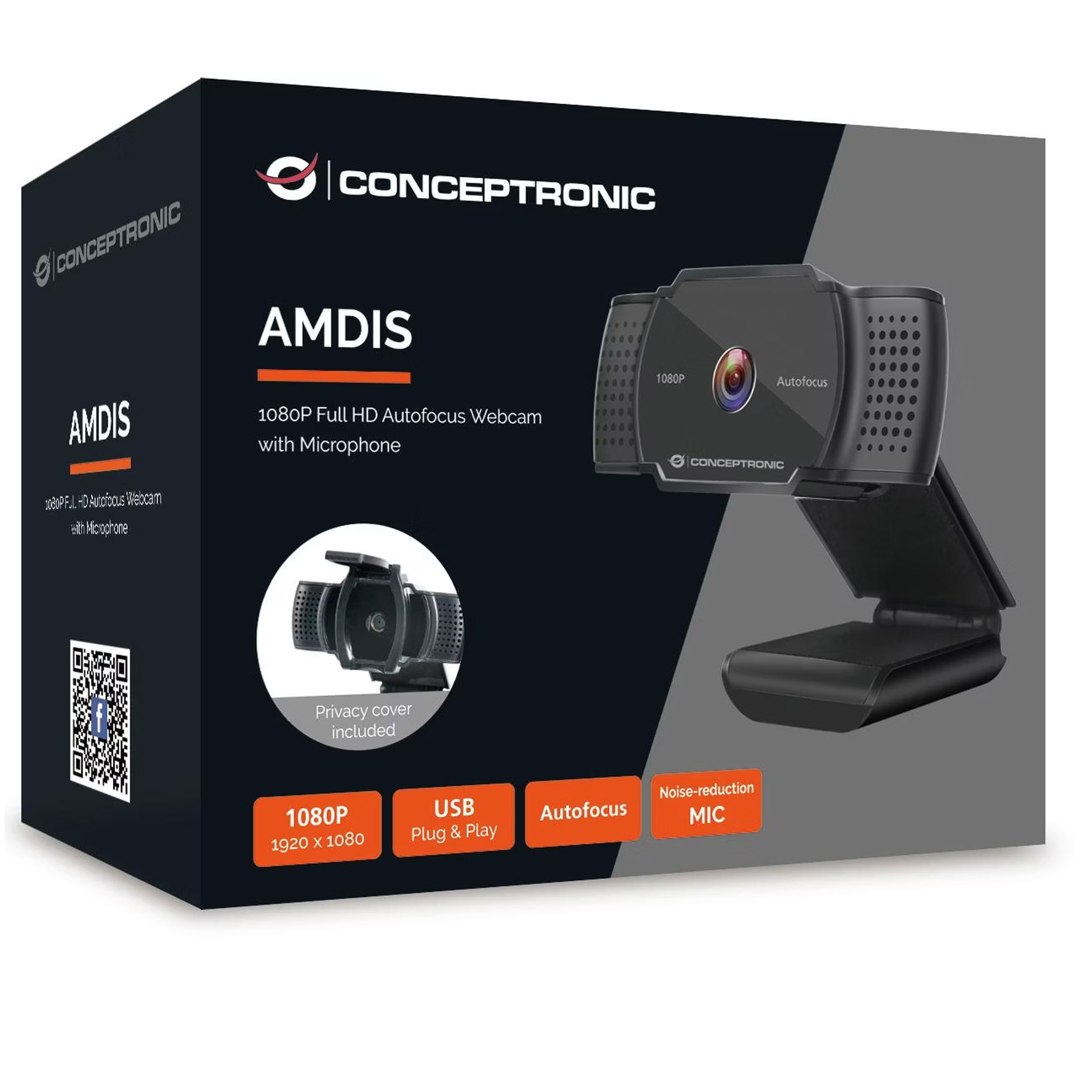 Conceptronic AMDIS06B - Full HD Webcam