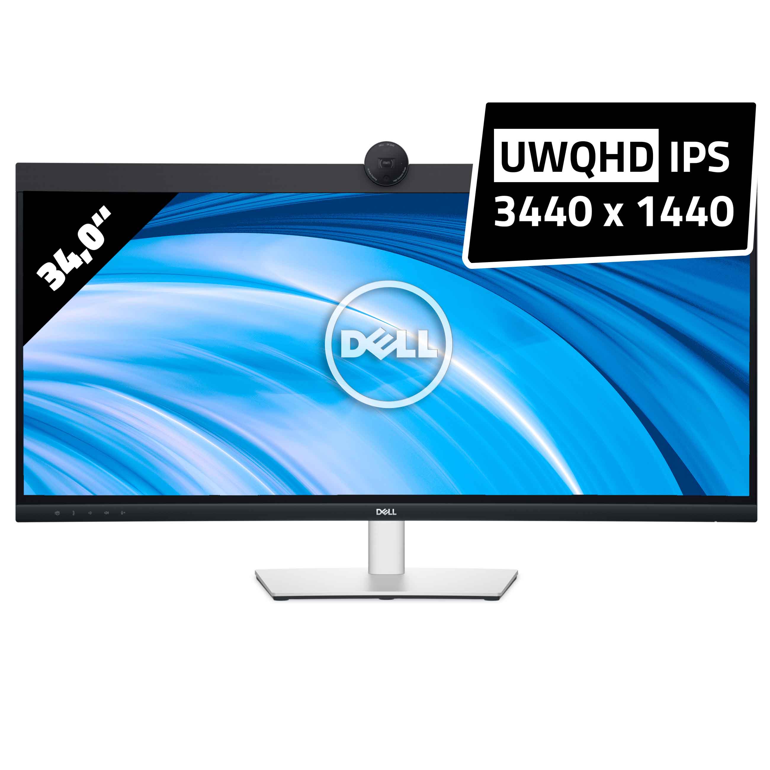 Dell P3424WEB Curved - 3440 x 1440 - UWQHD - Videokonferenzmonitor Sehr gut - AfB-refurbished