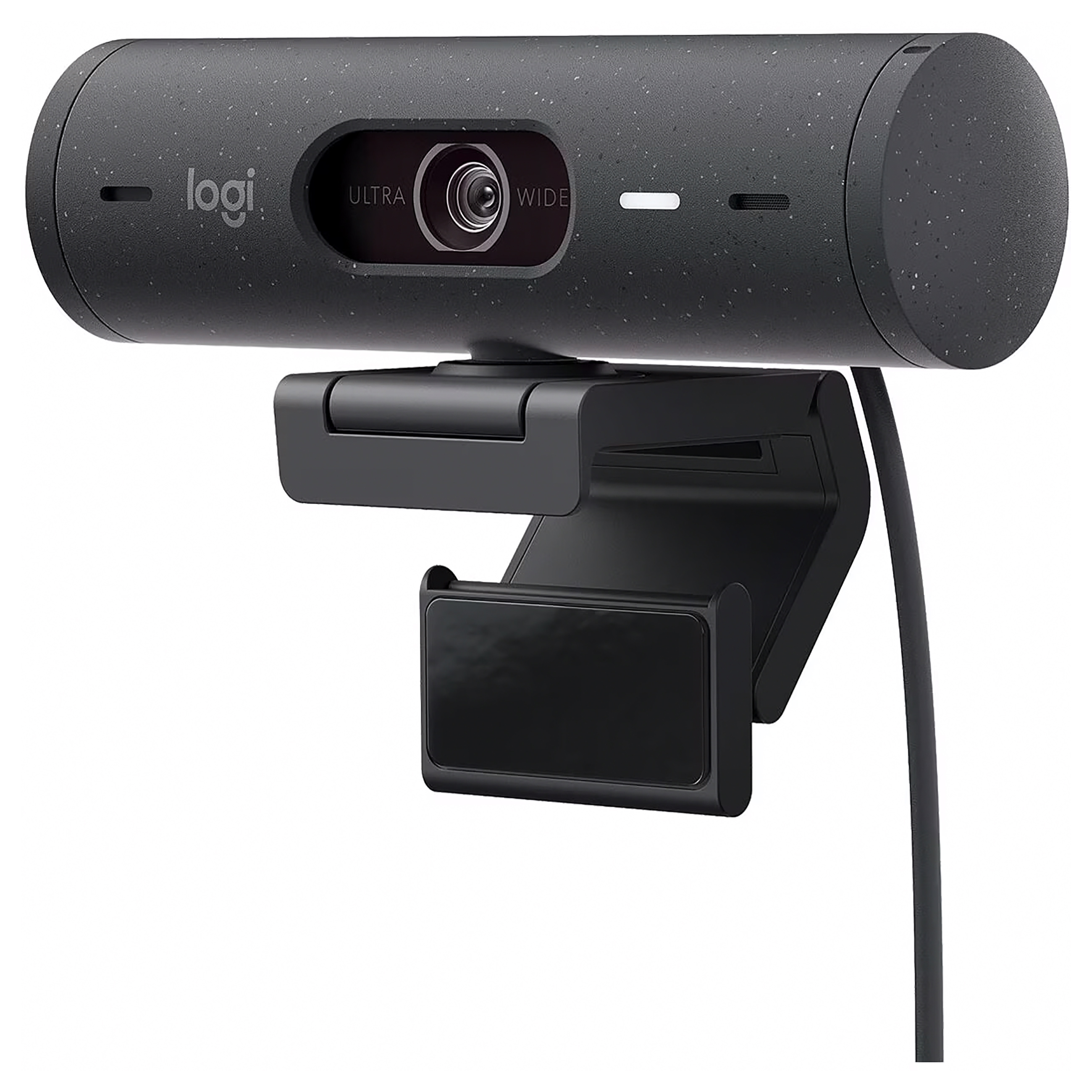 Logitech Brio 500 Webcam - Graphit (Schwarz), Full-HD Auflösung, 90°-Sichtfeld, 2 Mikrofone, Abdeckblende, USB-C-Anschluss