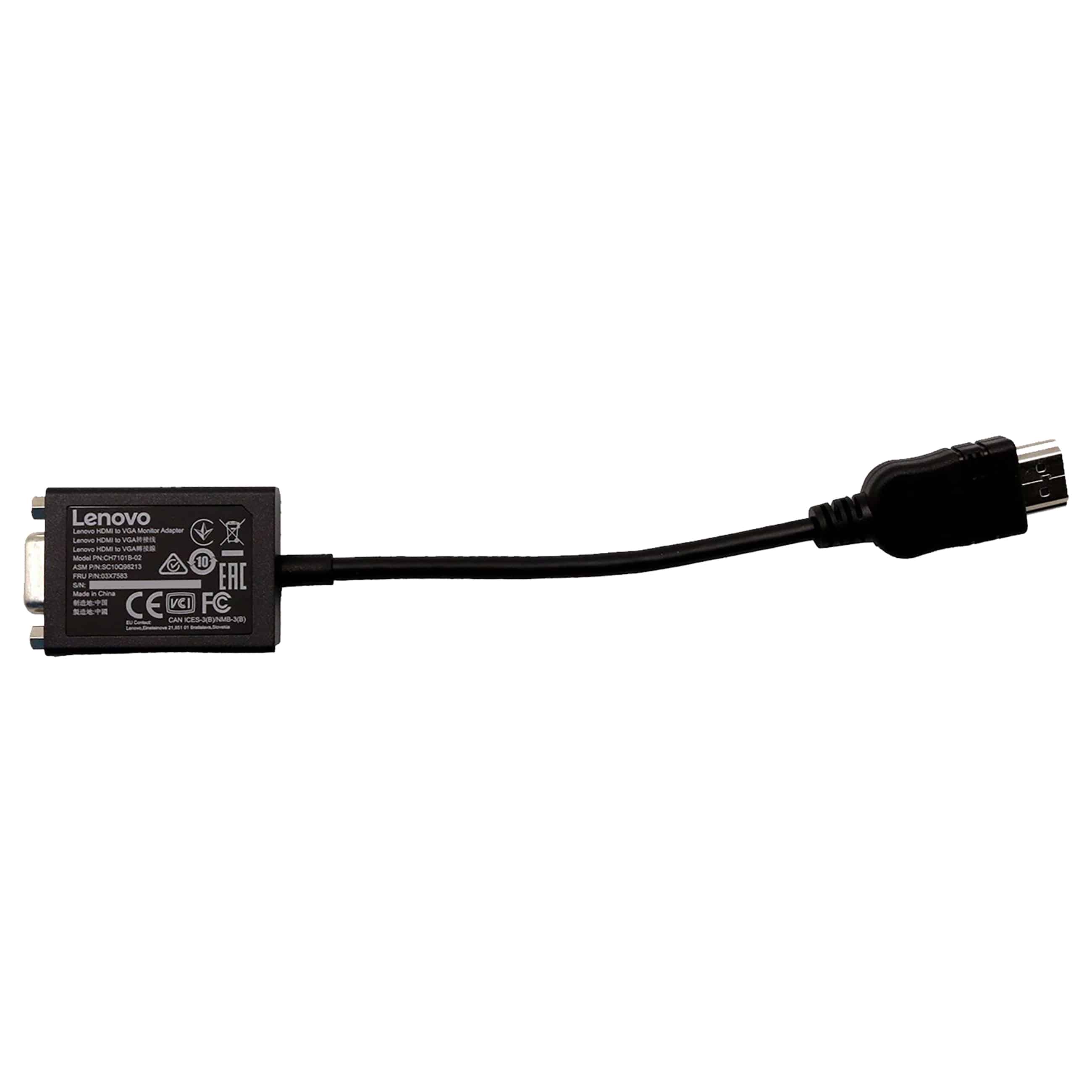 Lenovo HDMI auf VGA - Video Adapter - Schwarz - Neu