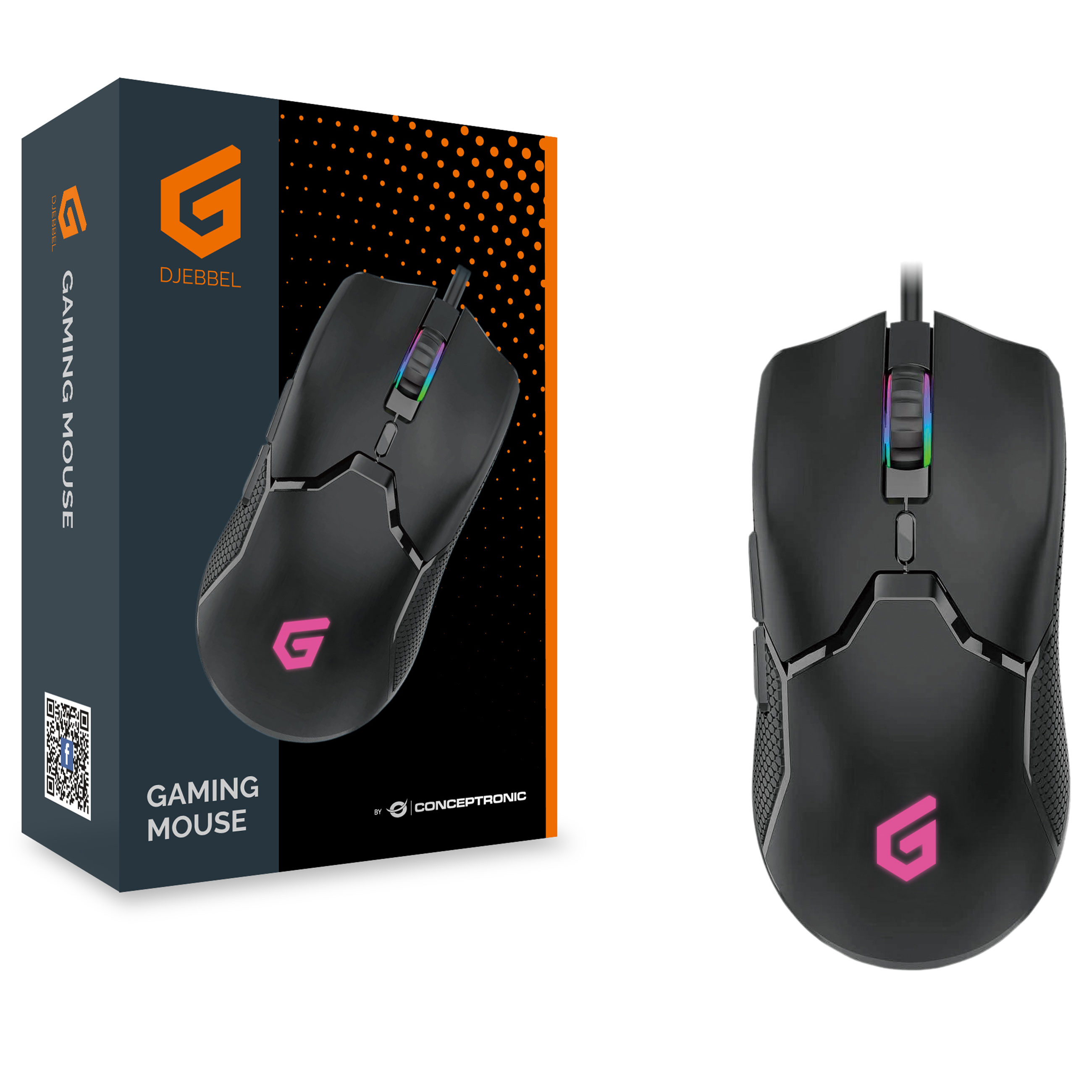 Conceptronic DJEBBEL05B 6D - Gaming Maus