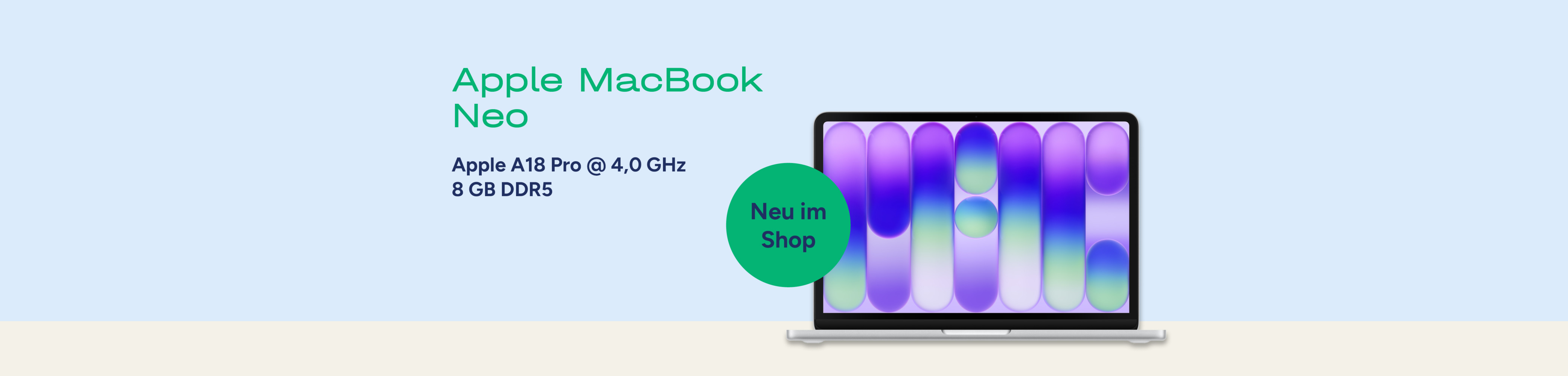 Die Grafik zeigt ein Apple MacBook Neo