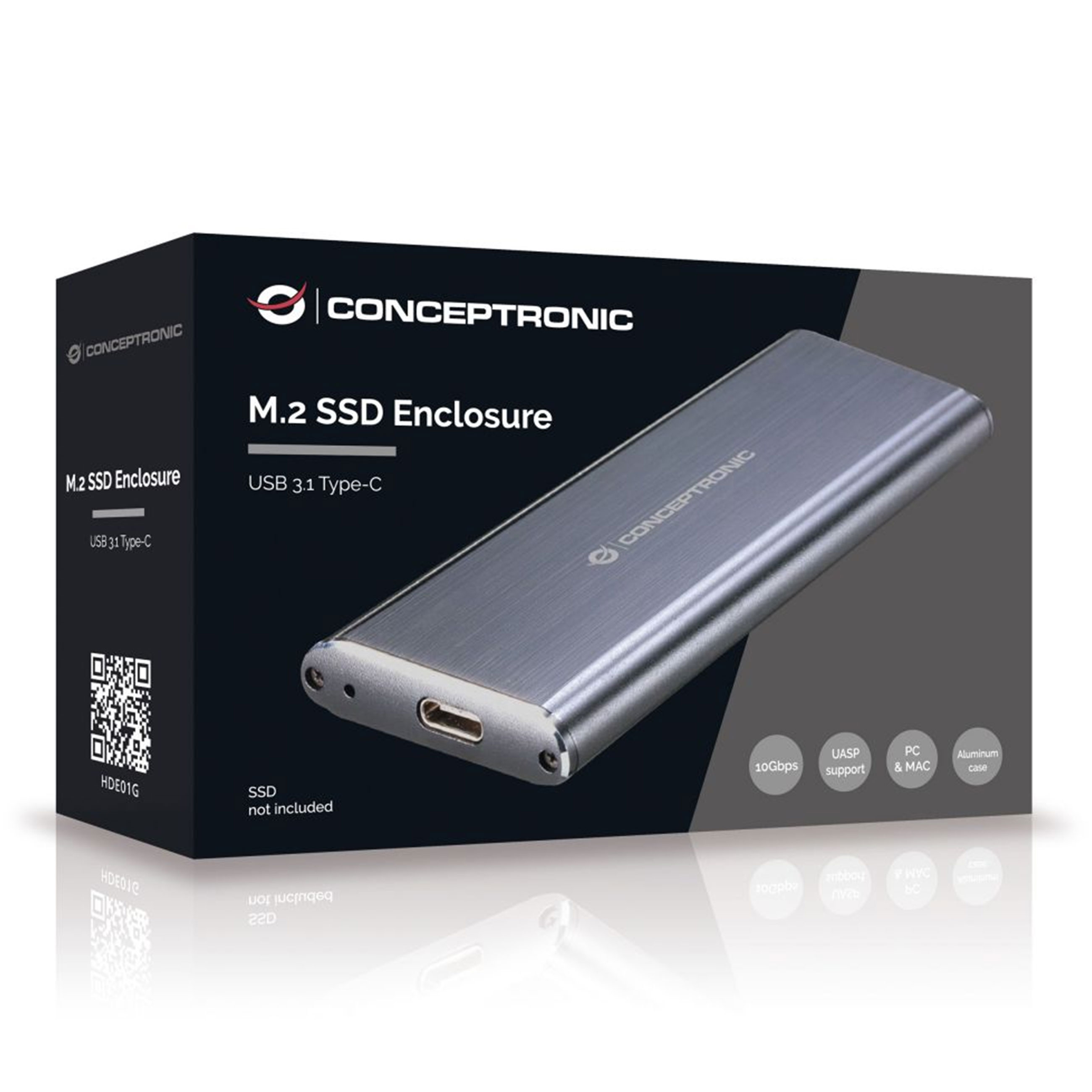Conceptronic HDE01G - M.2 Festplattengehäuse