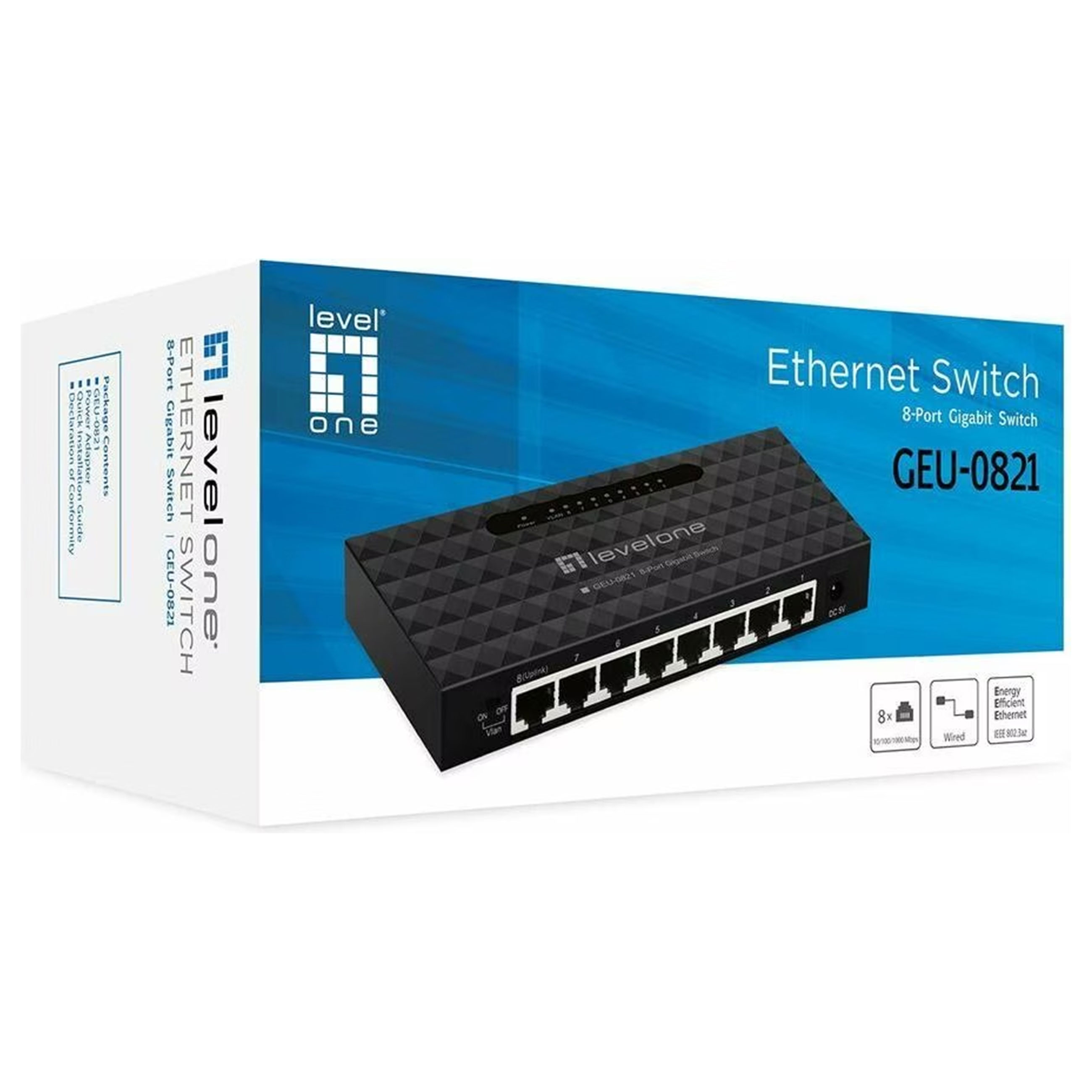 LevelOne GEU-0821 8-Port - Desktop Switch