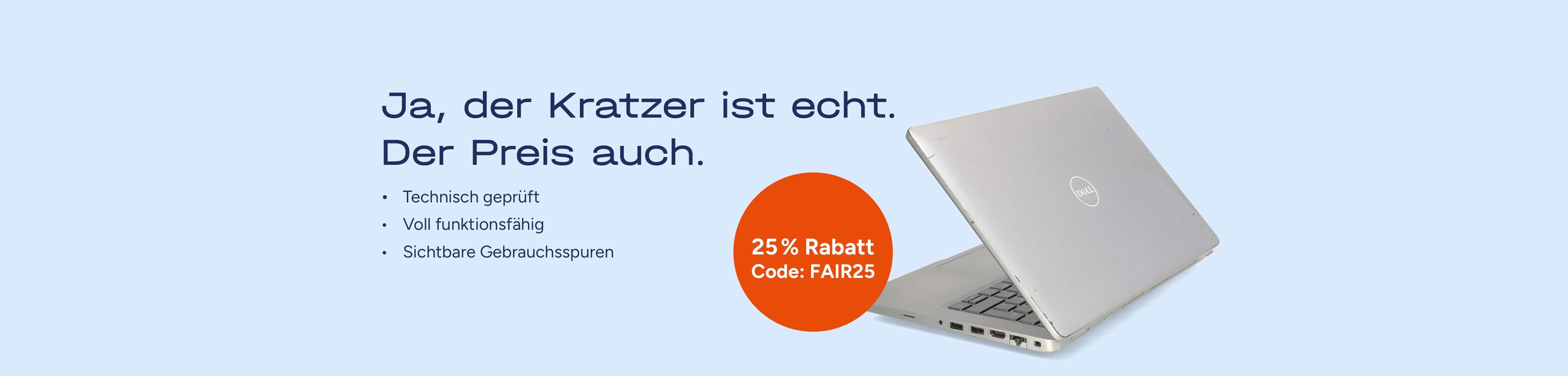 Die Grafik zeigt ein Banner mit der Aufschrift „Grading Fair“ und einen Laptop im Zustand „Grading Fair"