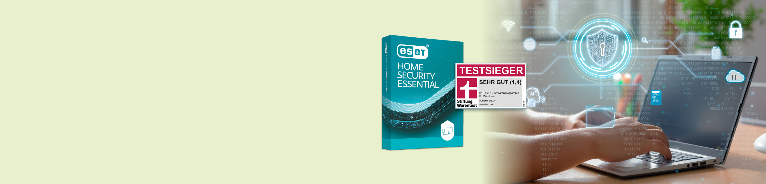 Die Grafik zeigt ein Virenschutz von ESET
