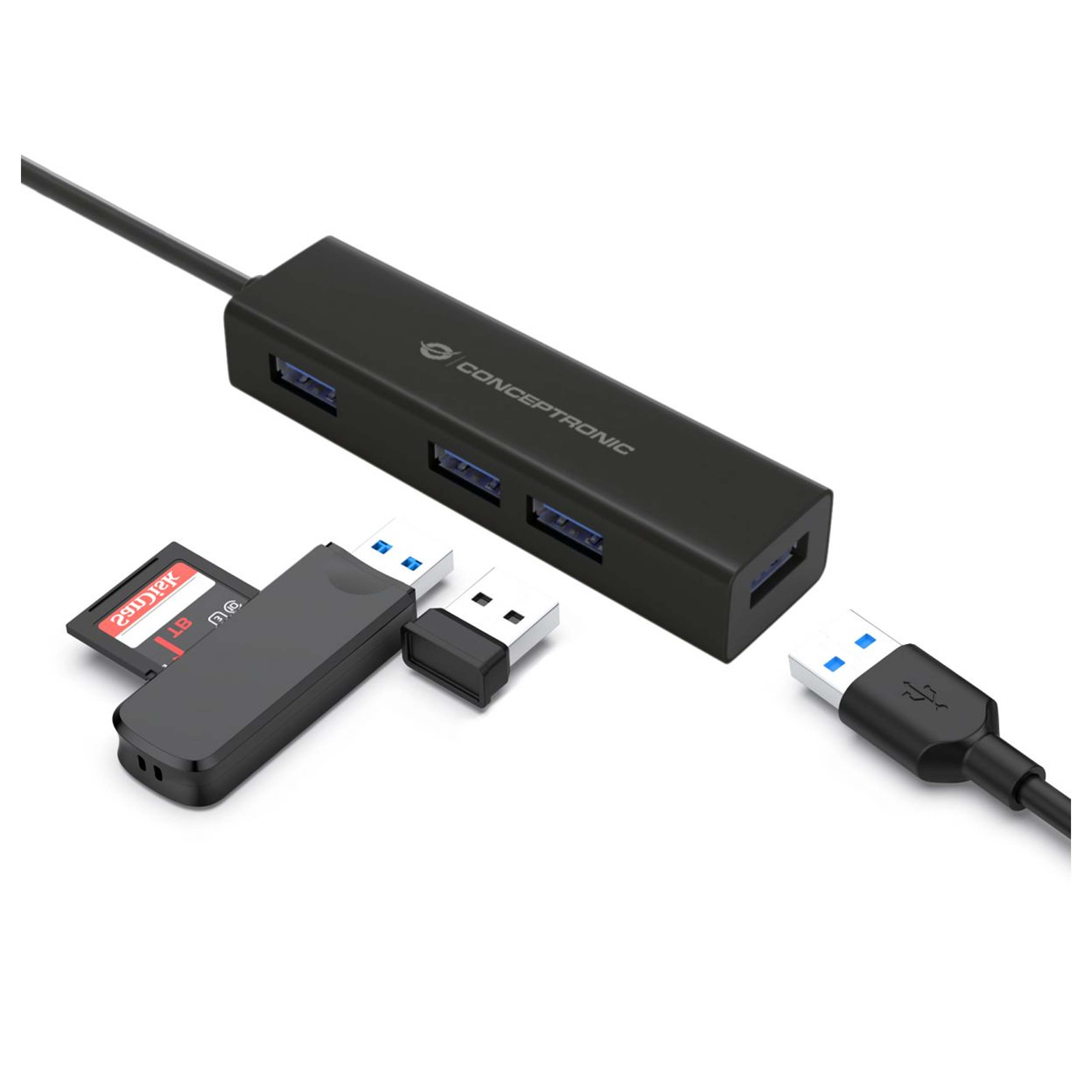 Conceptronic HUBBIES07B - USB-C Hub
