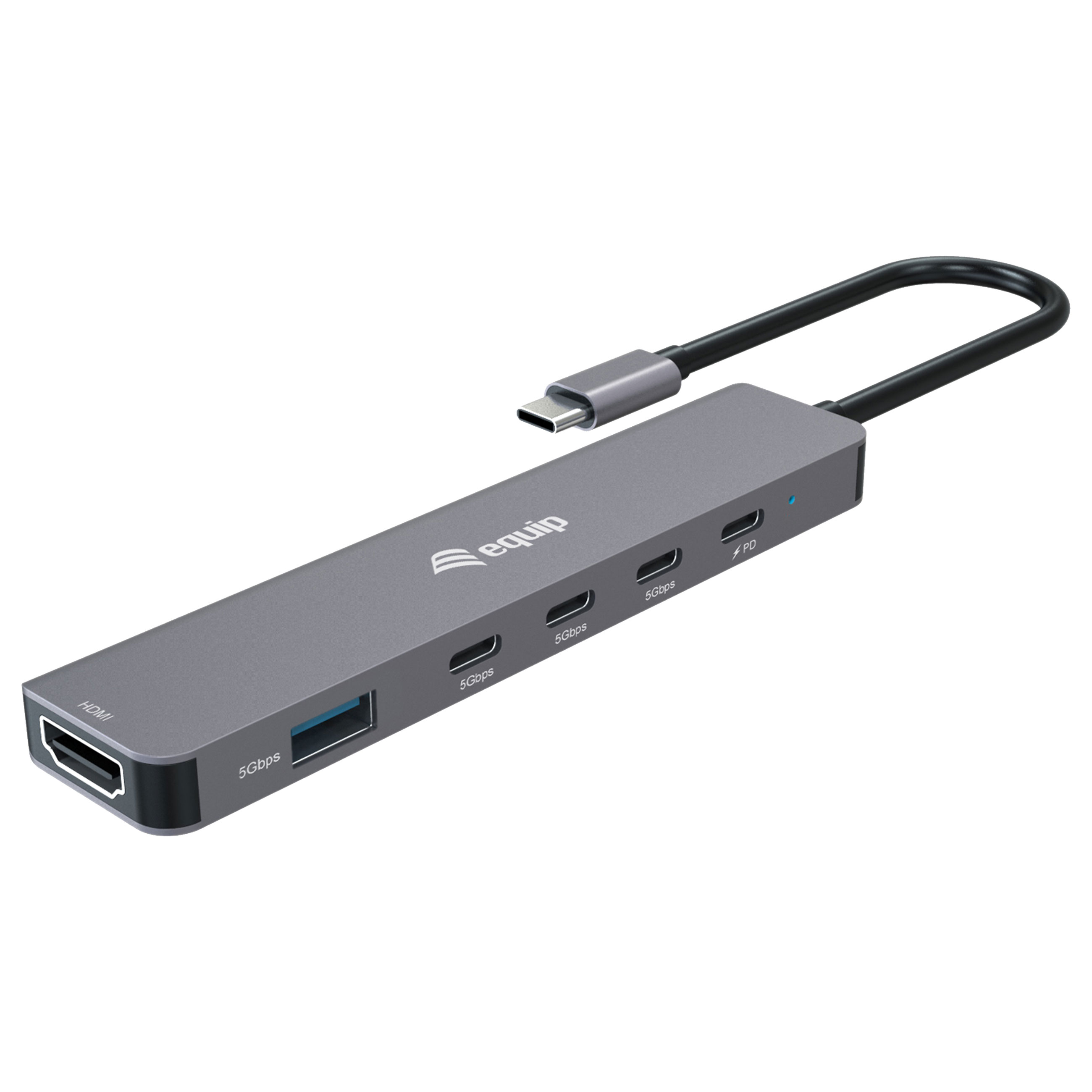 Equip 133500 USB-C 6-in-1 Multifunktionsadapter - USB-C Hub