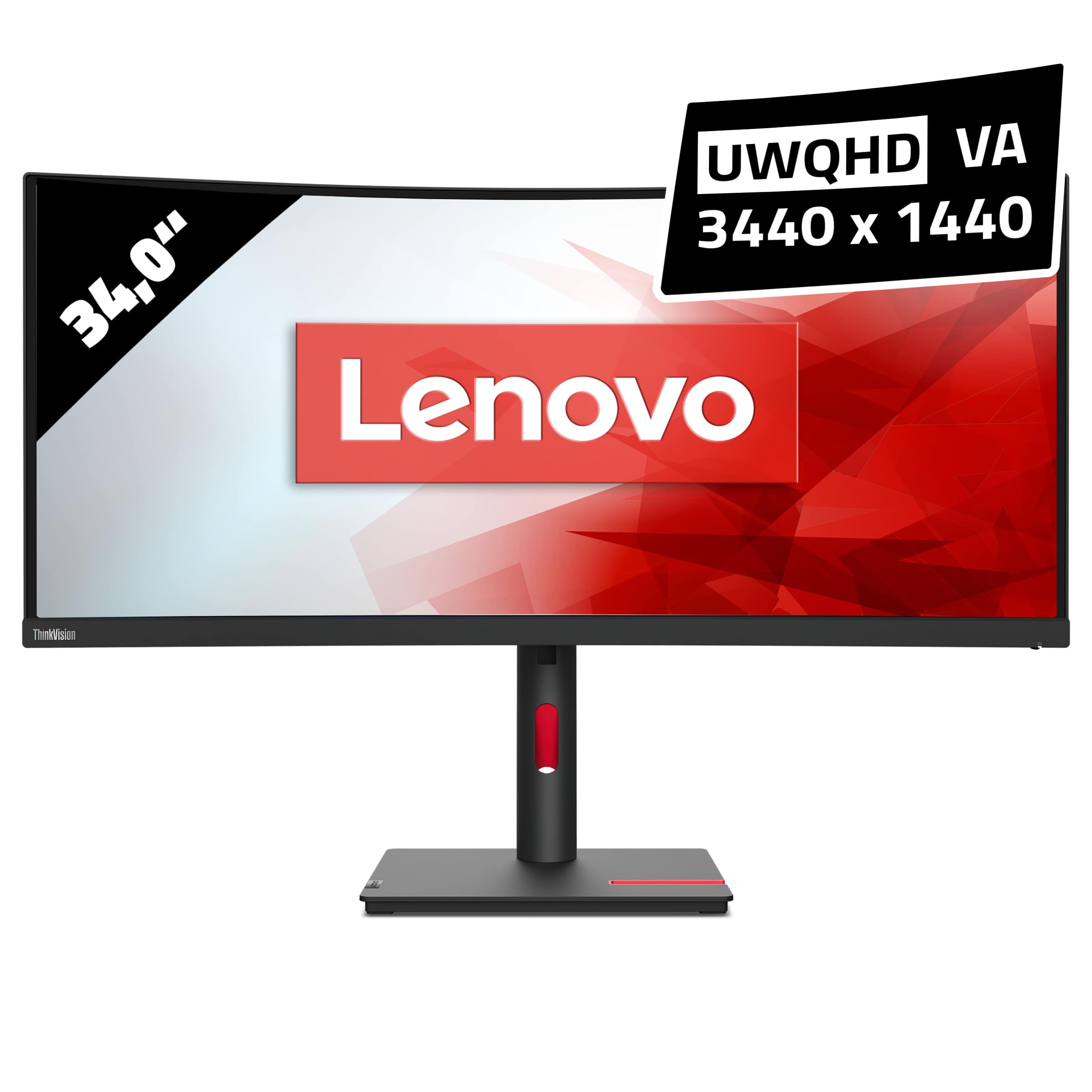 Lenovo ThinkVision T34w-30 - 3440 x 1440 - UWQHD - 34,0 Zoll - 4 ms - Schwarz