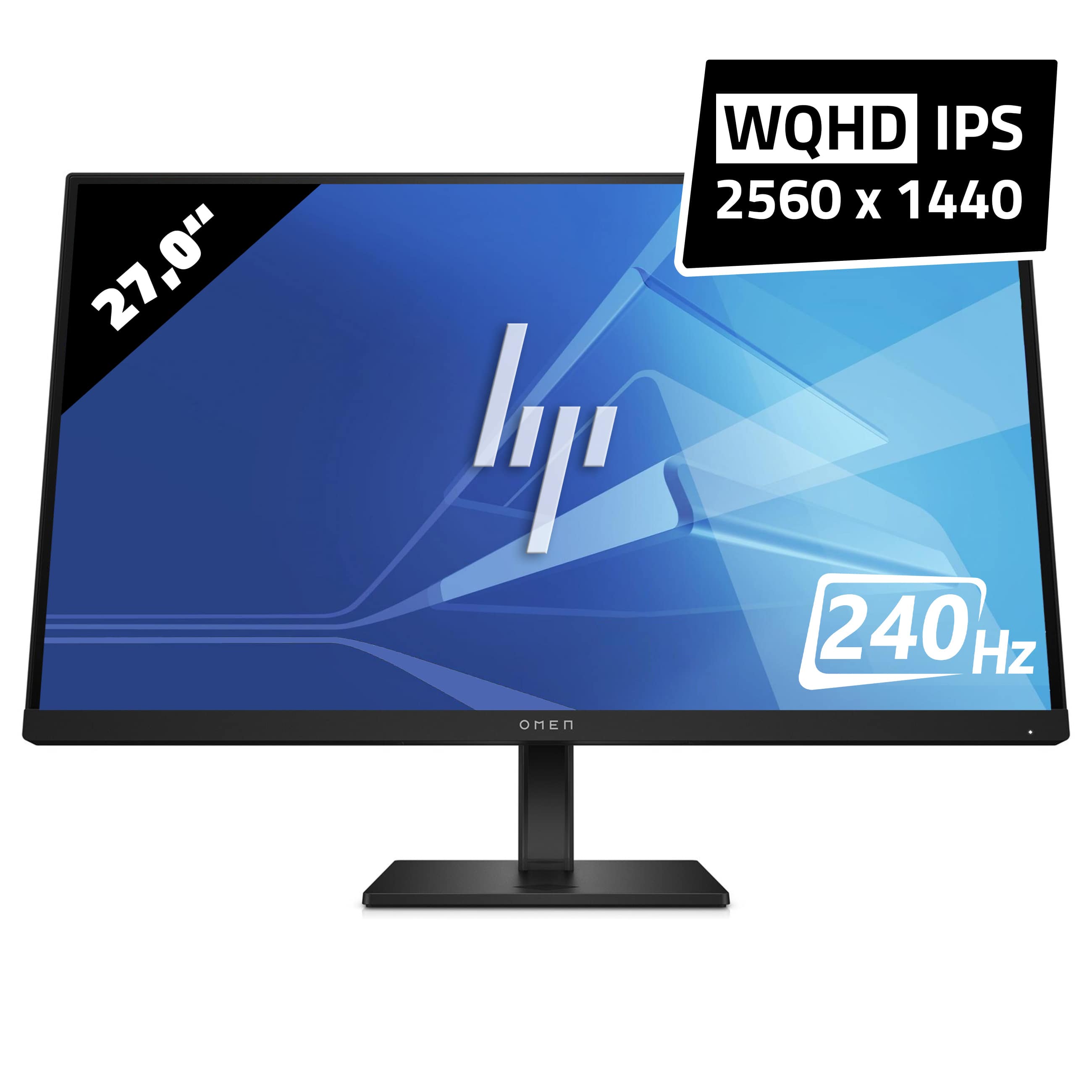 HP Omen 27qs Gaming Monitor - 2560 x 1440 - WQHD - 27,0 Zoll - 1 ms - Schwarz